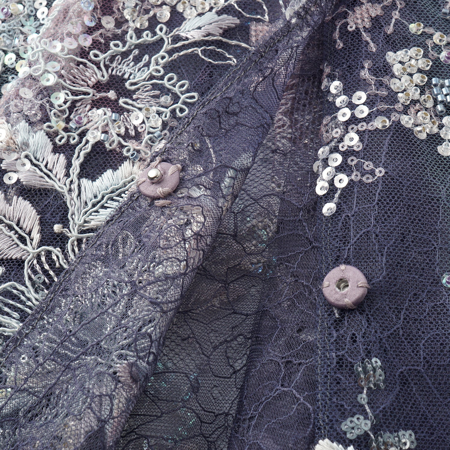 "Imperial Garden Teatime"緞染繡霞奢華珠繡蕾絲修身馬甲輕國風上衣—Nocturne Bloom凝夜浮香