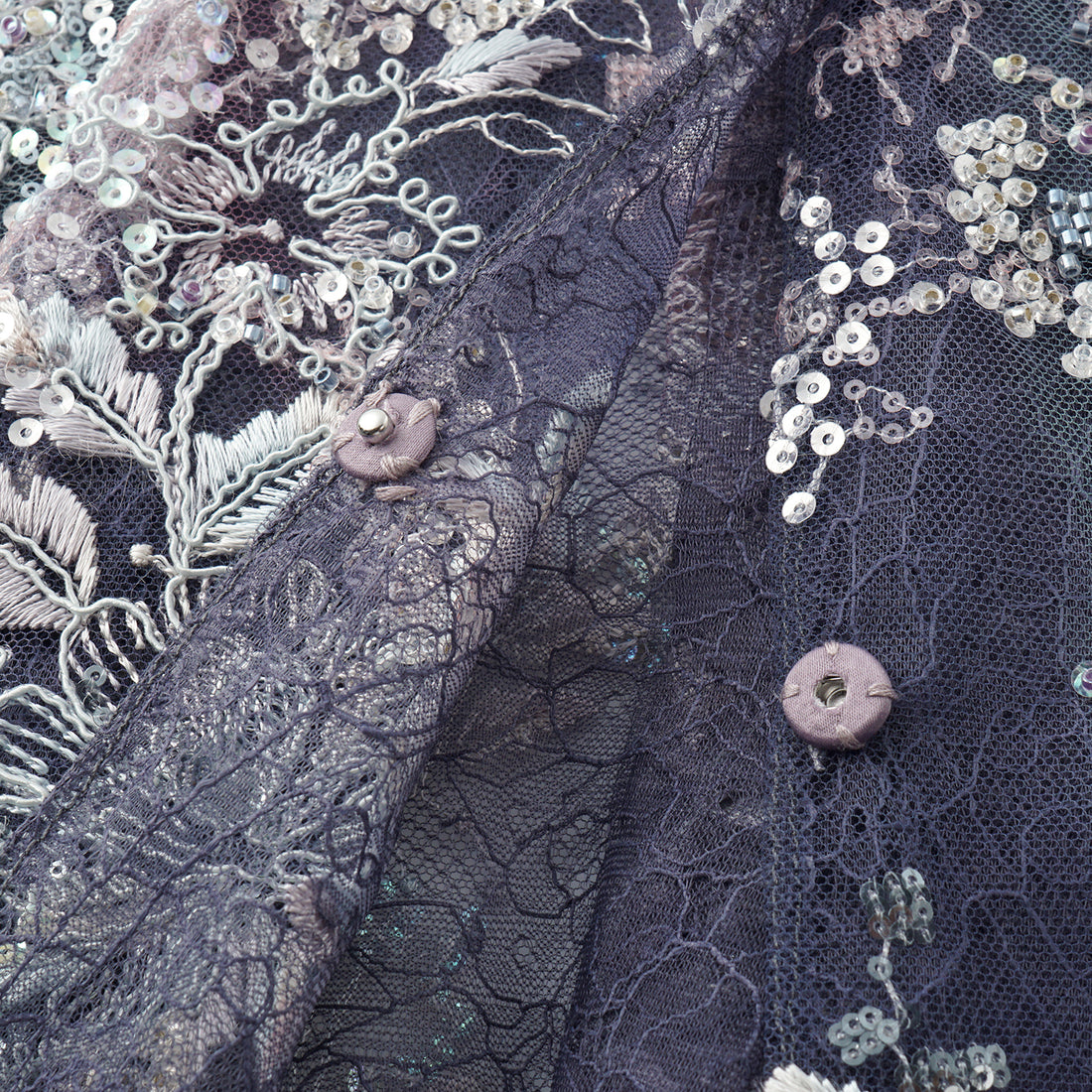 "Imperial Garden Teatime"緞染繡霞奢華珠繡蕾絲修身馬甲輕國風上衣—Nocturne Bloom凝夜浮香