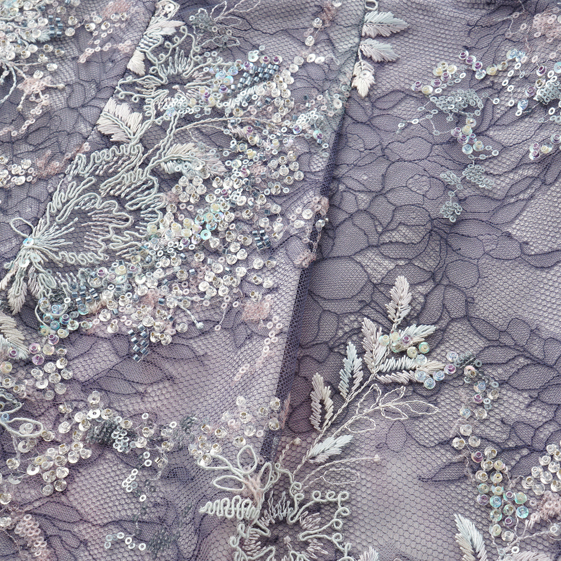 "Imperial Garden Teatime"緞染繡霞奢華珠繡輕國風蕾絲短褲—Nocturne Bloom凝夜浮香