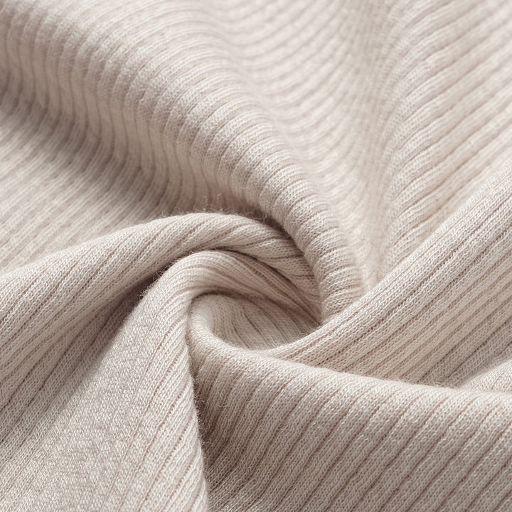 "By Inch." Extremely soft nude satin trim bra top—soft pink nude 