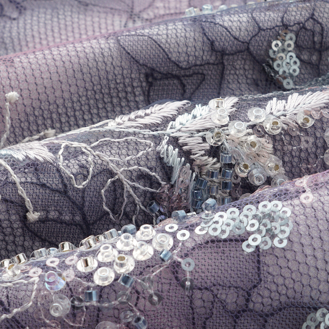 "Imperial Garden Teatime"緞染繡霞奢華珠繡輕國風蕾絲長褲—Nocturne Bloom凝夜浮香