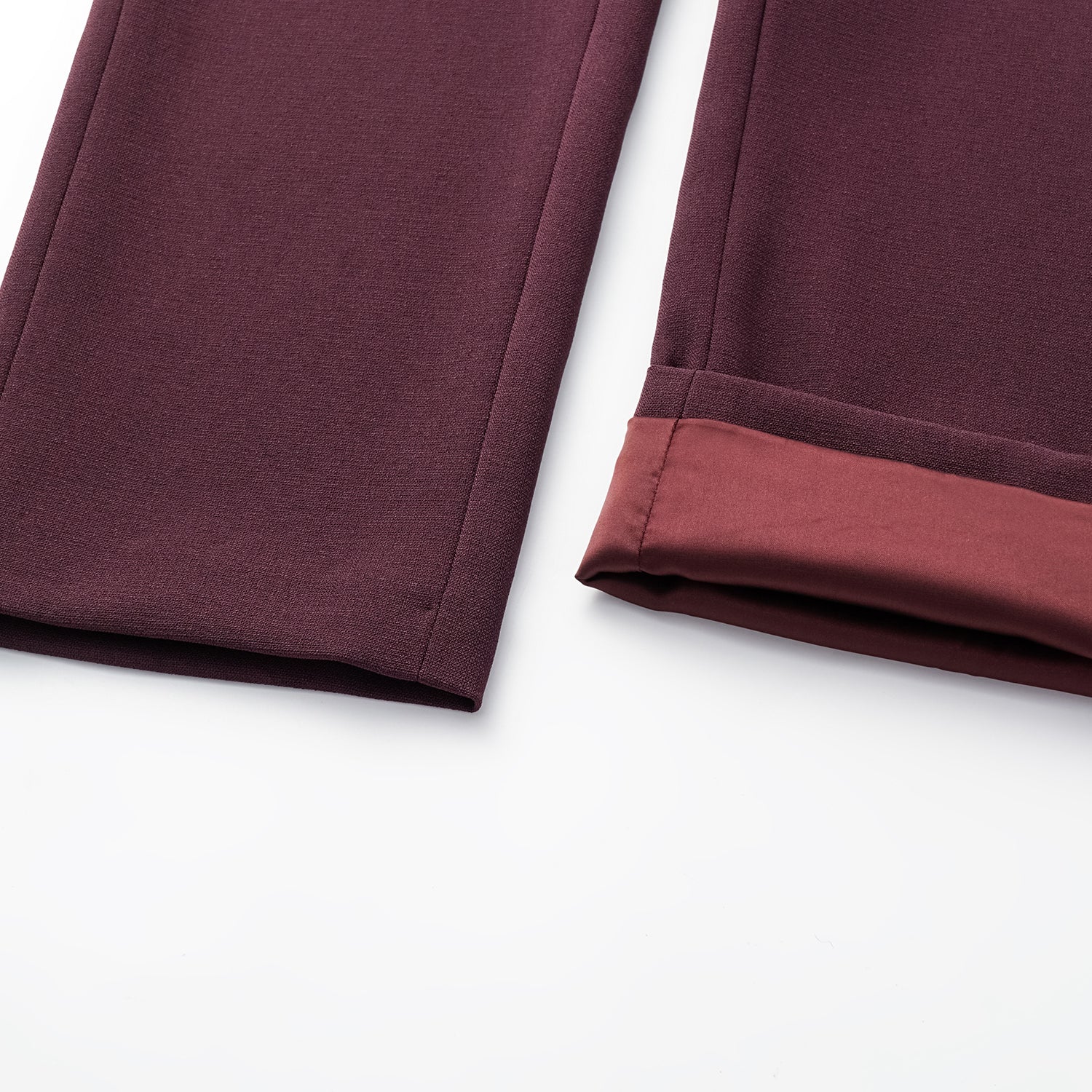 "Westminster Weekdays" Luxe Heather Acetate Cropped Pants - Pinot Noir