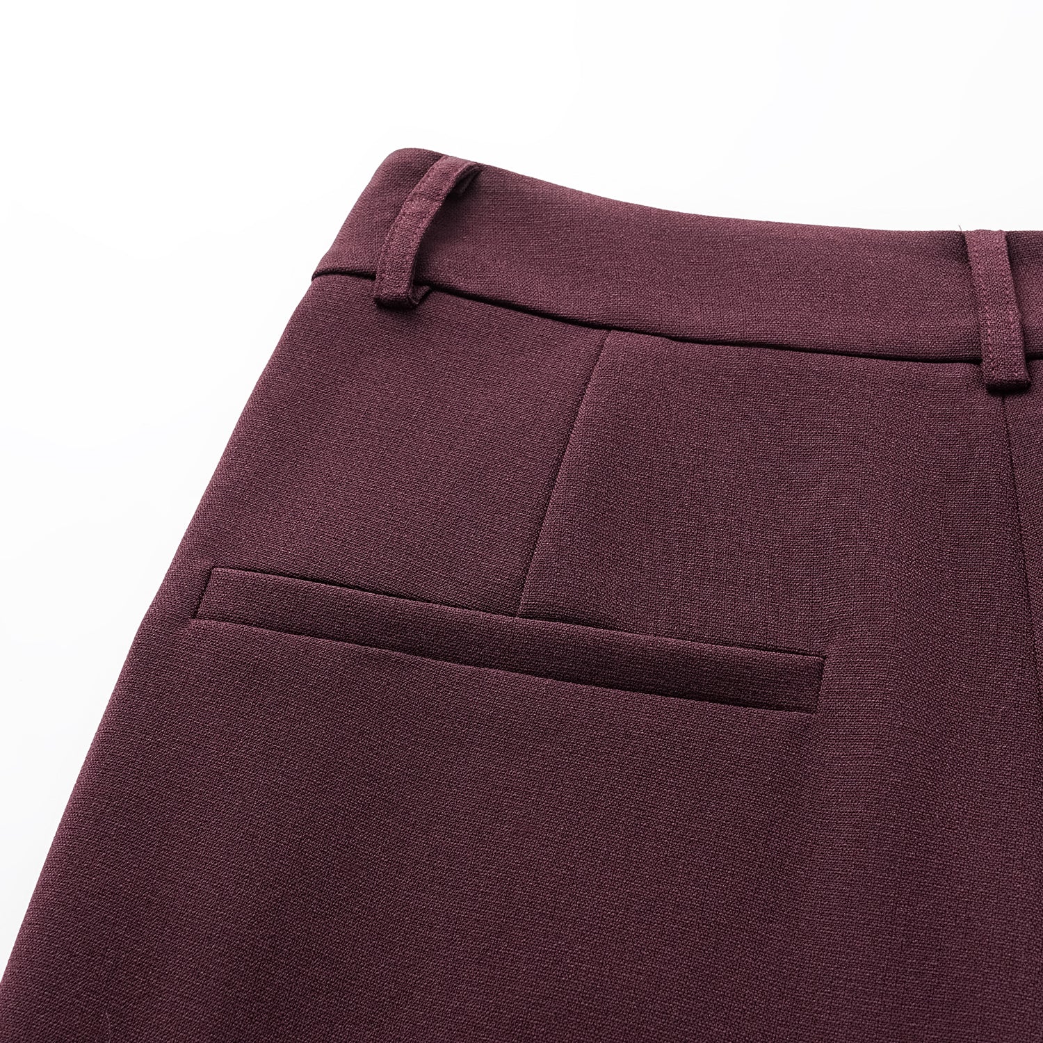 "Westminster Weekdays" Luxe Heather Acetate Cropped Pants - Pinot Noir
