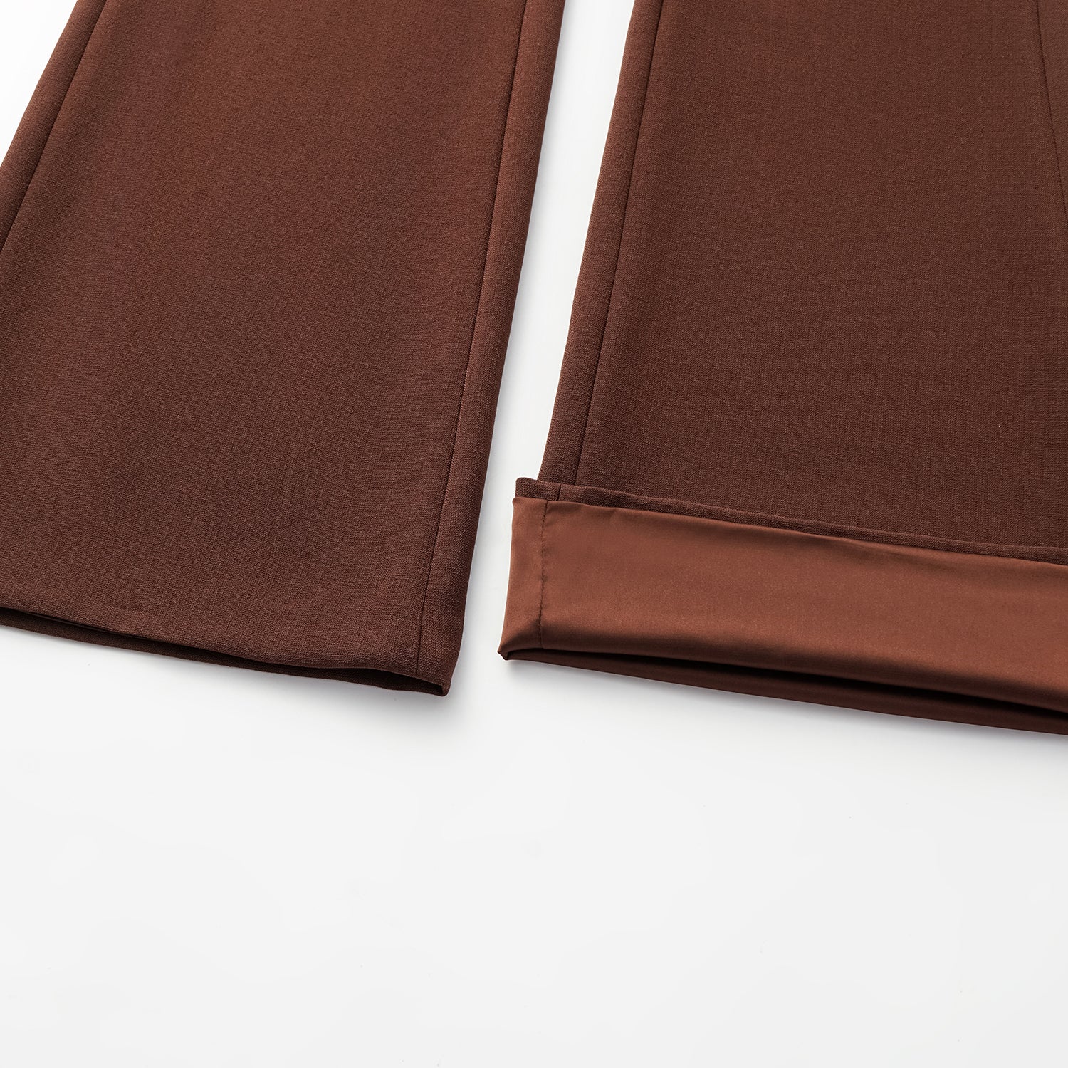 "Westminster Weekdays" 奢華麻理醋酸喇叭褲—Cognac