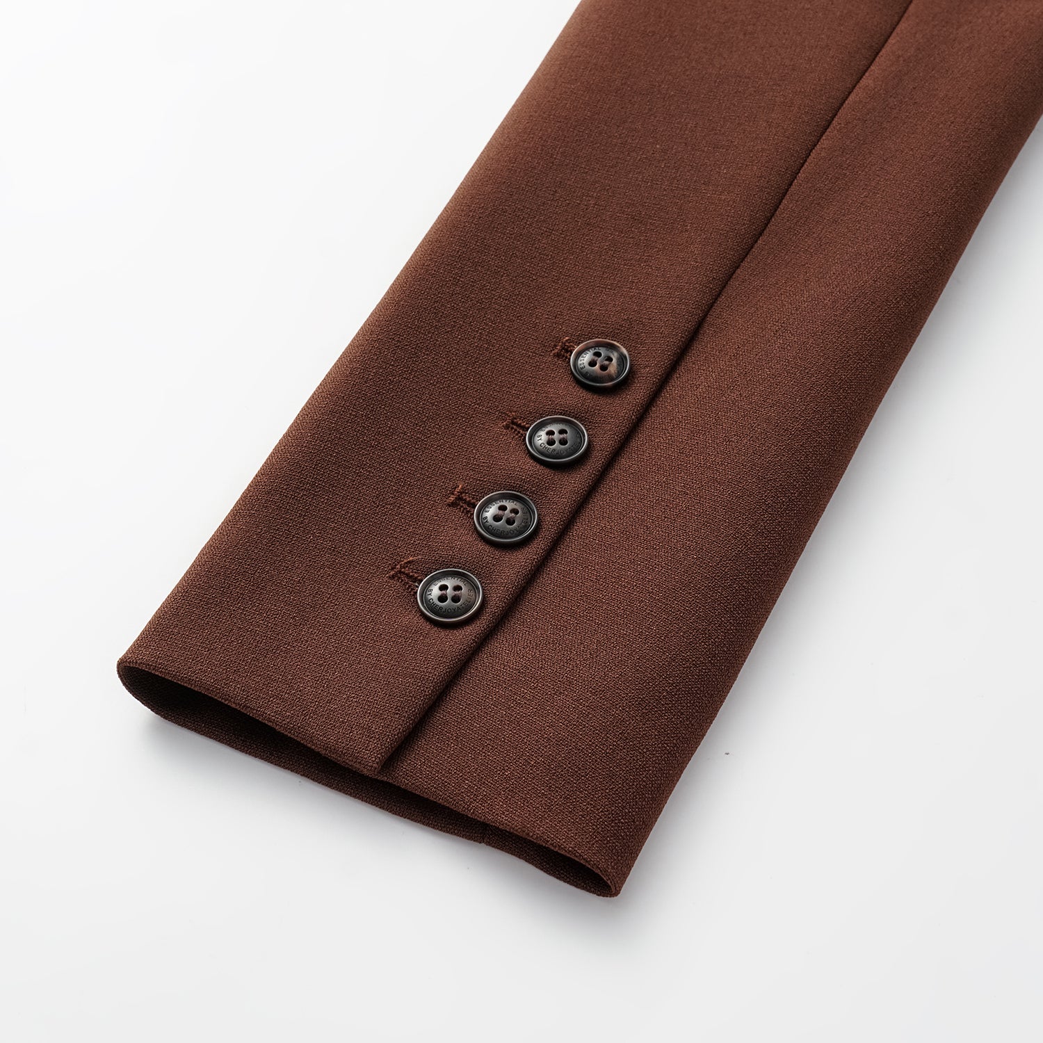 "Westminster Weekdays" 奢華麻理醋酸雙排扣西裝外套—Cognac