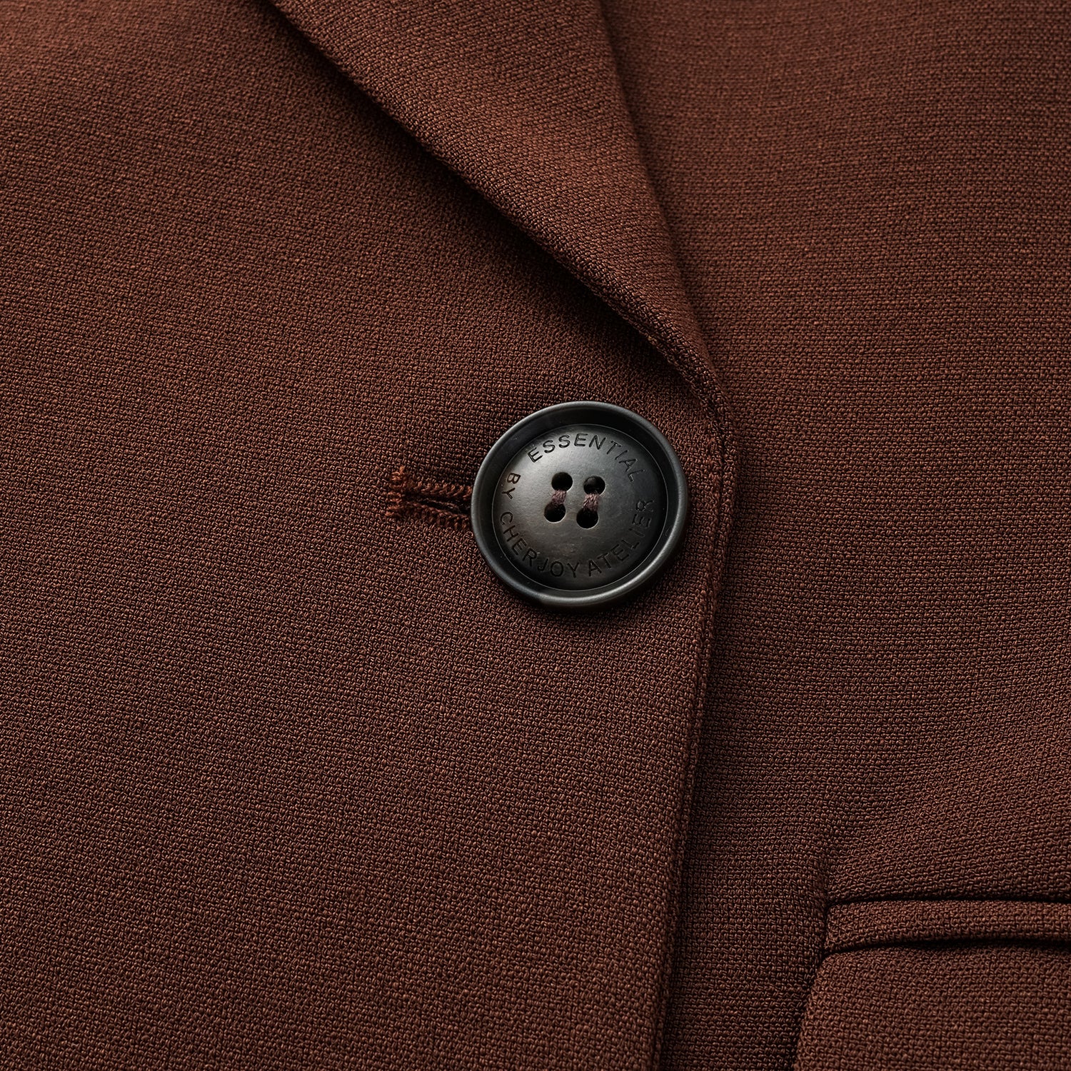 "Westminster Weekdays" 奢華麻理醋酸雙排扣西裝外套—Cognac