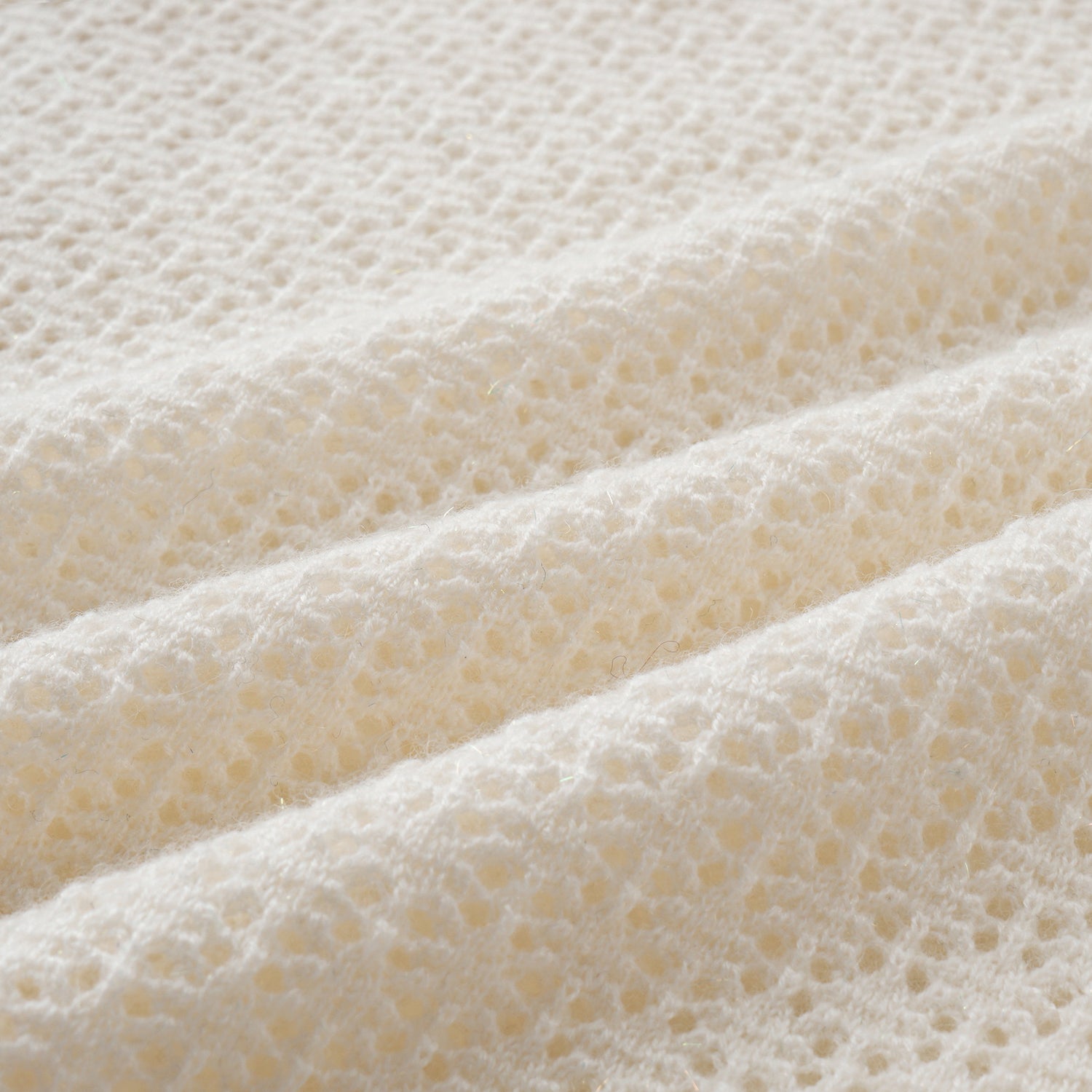 "Summer diary." Cashmere浮燦點織花眼工藝針織外套—Lumen of Summer夏澄微光