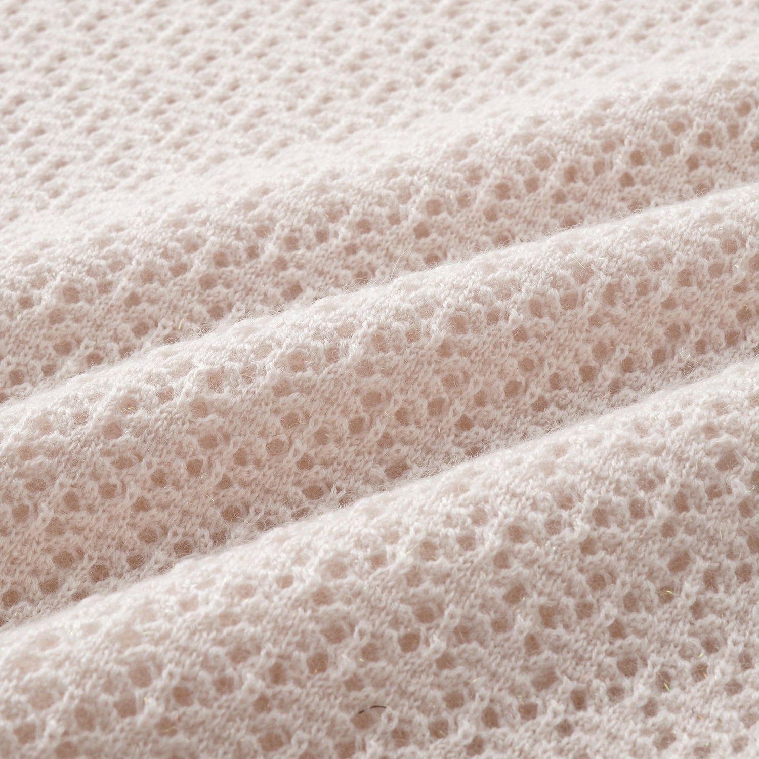 "Summer diary."Cashmere浮燦點織花眼工藝針織背心—Blush of Spring春綻芳菲