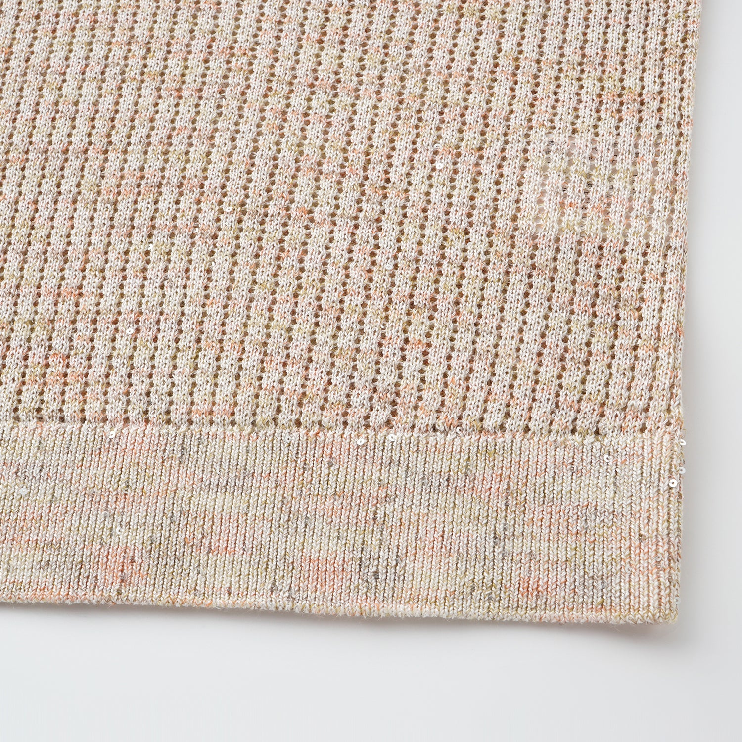 "Summer diary." 雲染鑲華鏤紋工藝針織上衣—Coral Horizon澄沐