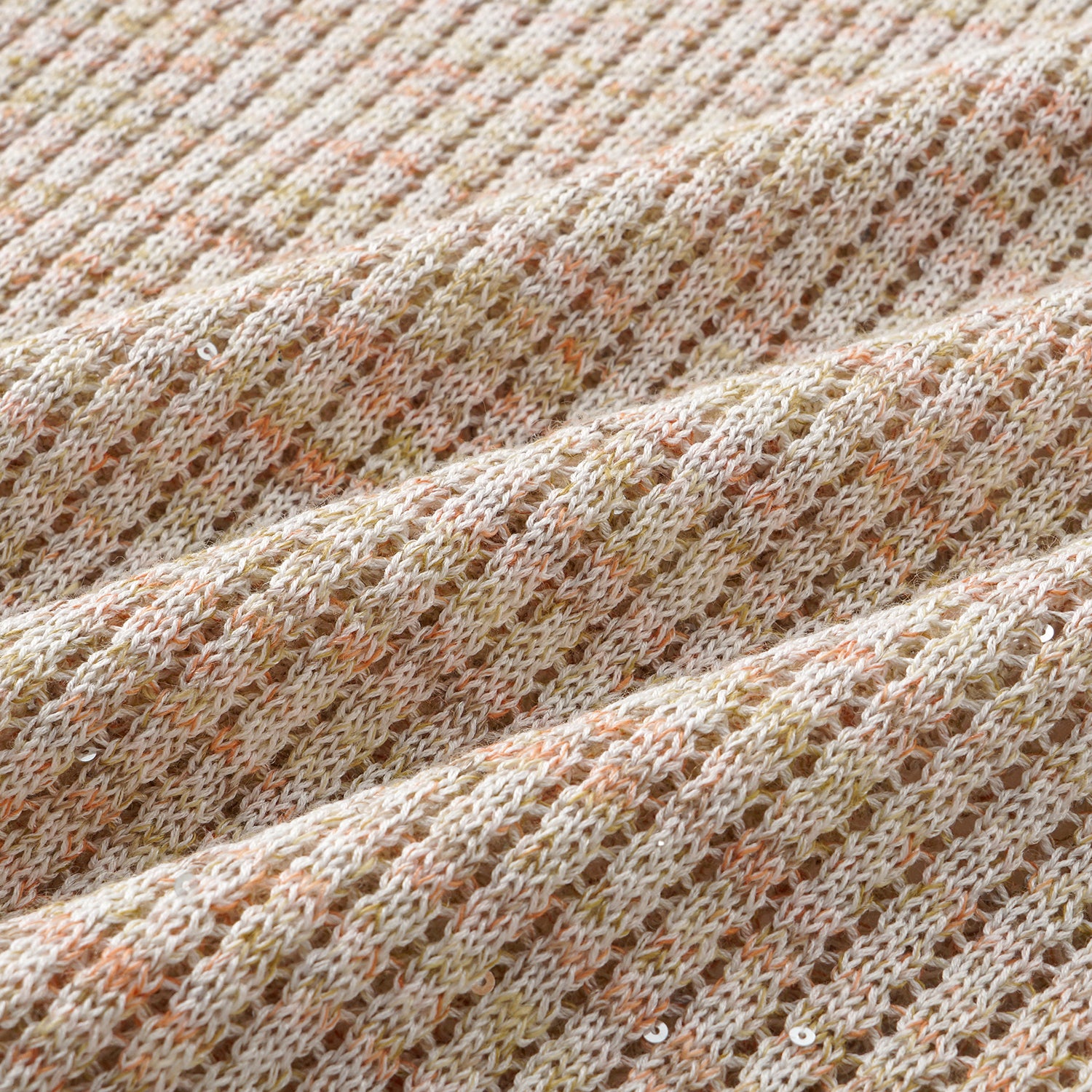 "Summer diary." 雲染鑲華鏤紋工藝針織上衣—Coral Horizon澄沐