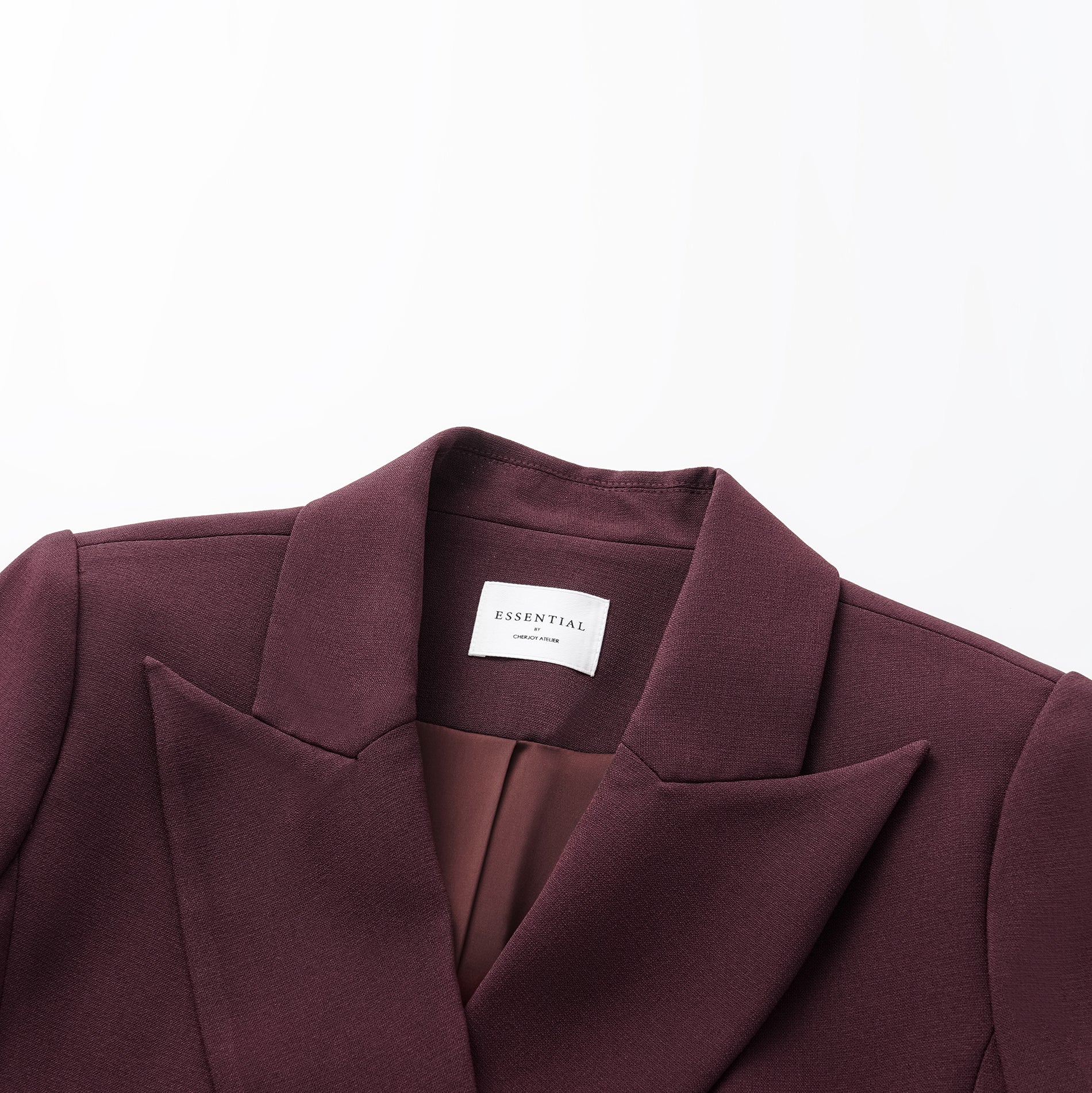 "Westminster Weekdays" Luxury hemp acetate double-breasted blazer - Pinot noir 