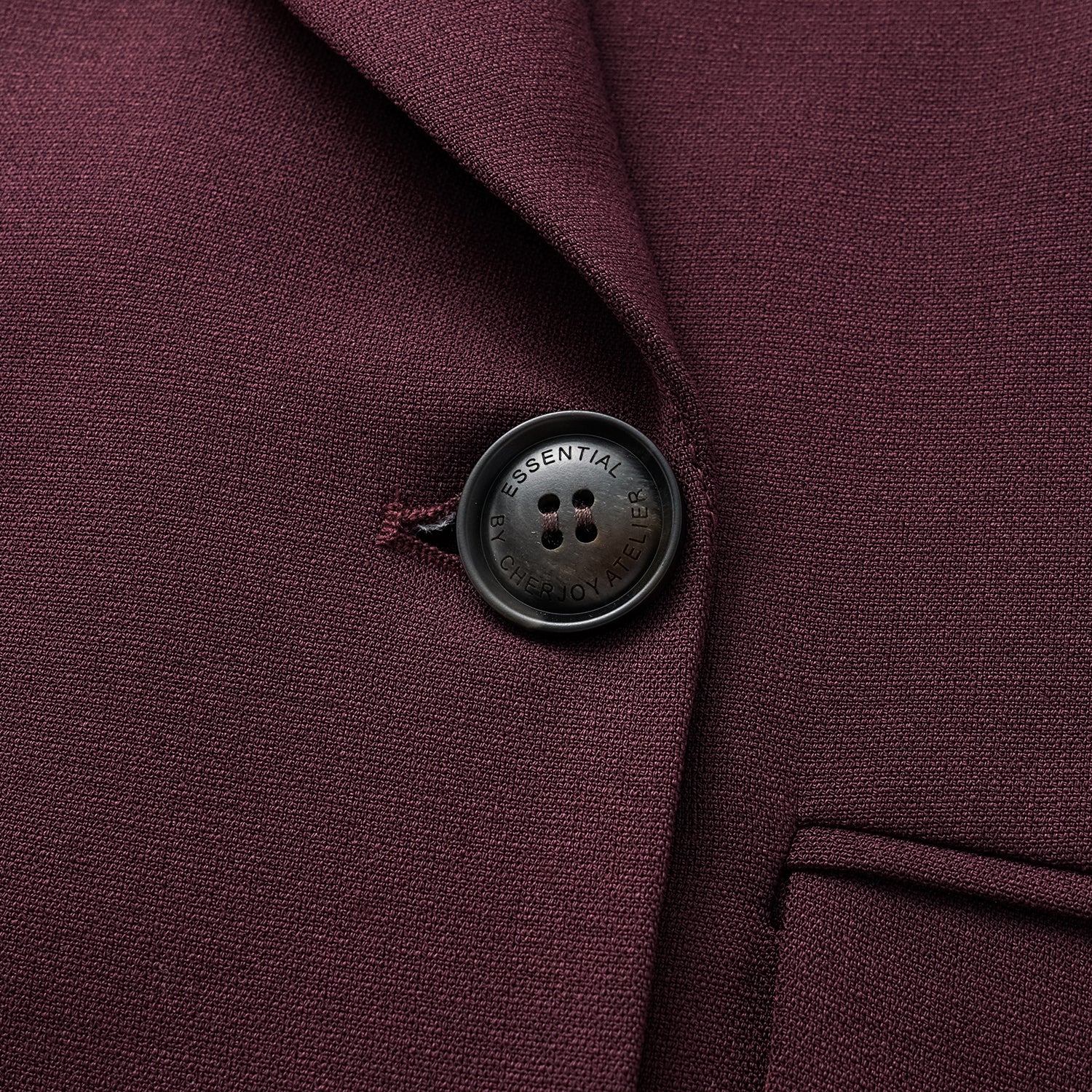 "Westminster Weekdays" Luxury hemp acetate double-breasted blazer - Pinot noir 