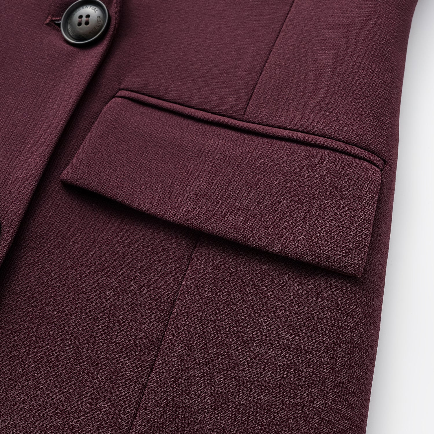 "Westminster Weekdays" Luxury hemp acetate double-breasted blazer - Pinot noir 