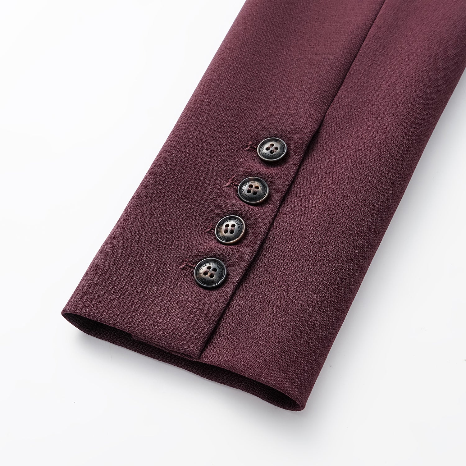 "Westminster Weekdays" Luxury hemp acetate double-breasted blazer - Pinot noir 