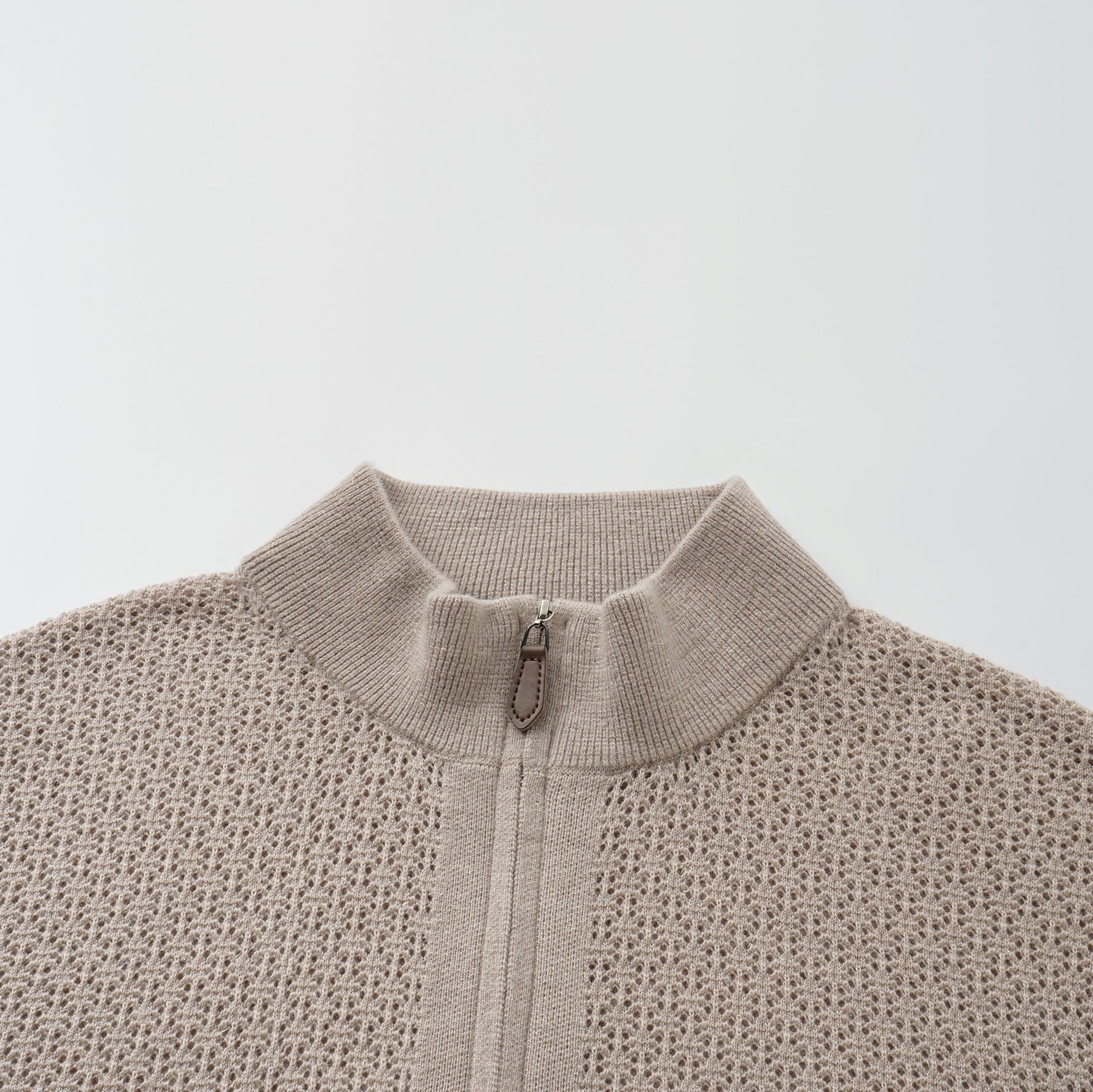 "Summer diary." Cashmere浮燦點織花眼工藝針織外套—Whispering of Fall 秋水暮煙