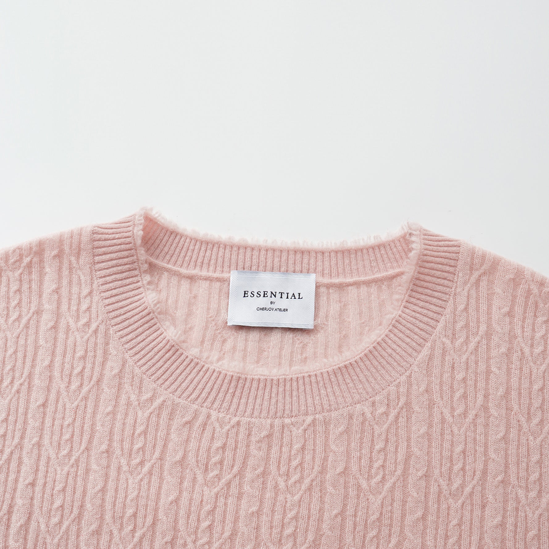 “Autumn Diary” 100% Cashmere羽絮葉脈紋銀織針織上衣—Rosé Mood瑰晤