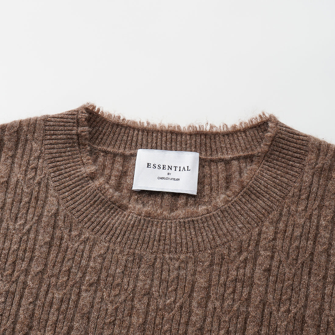 “Autumn Diary” 100% Cashmere羽絮葉脈紋銀織針織上衣—Elmwood澄木