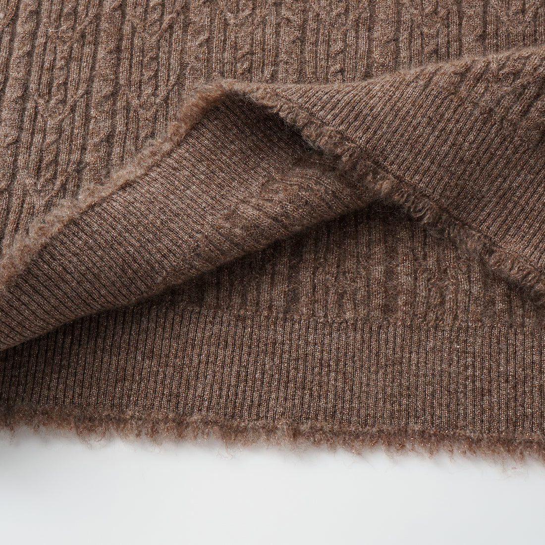 “Autumn Diary” 100% Cashmere羽絮葉脈紋銀織針織上衣—Elmwood澄木