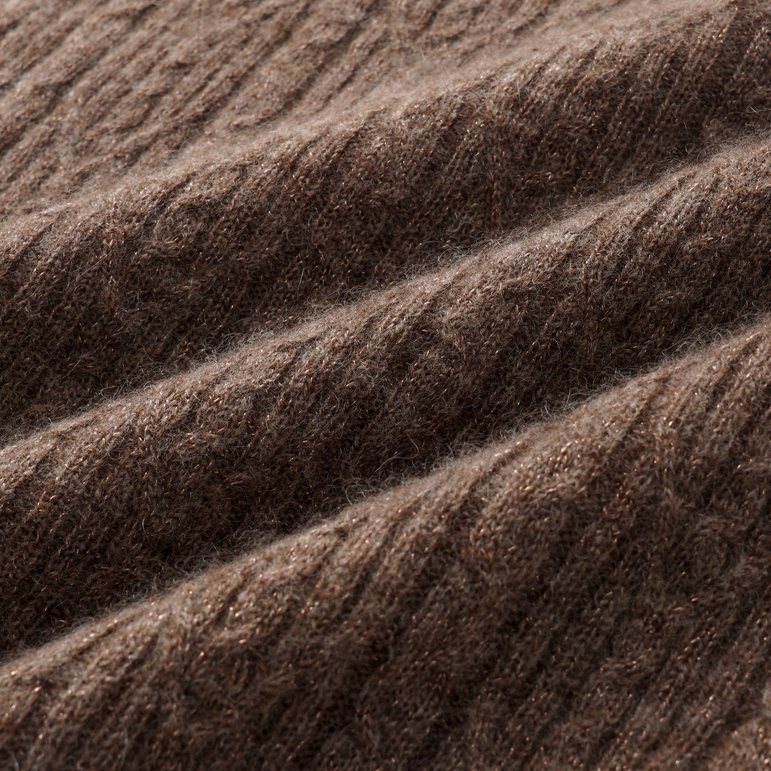 “Autumn Diary” 100% Cashmere羽絮葉脈紋銀織針織上衣—Elmwood澄木