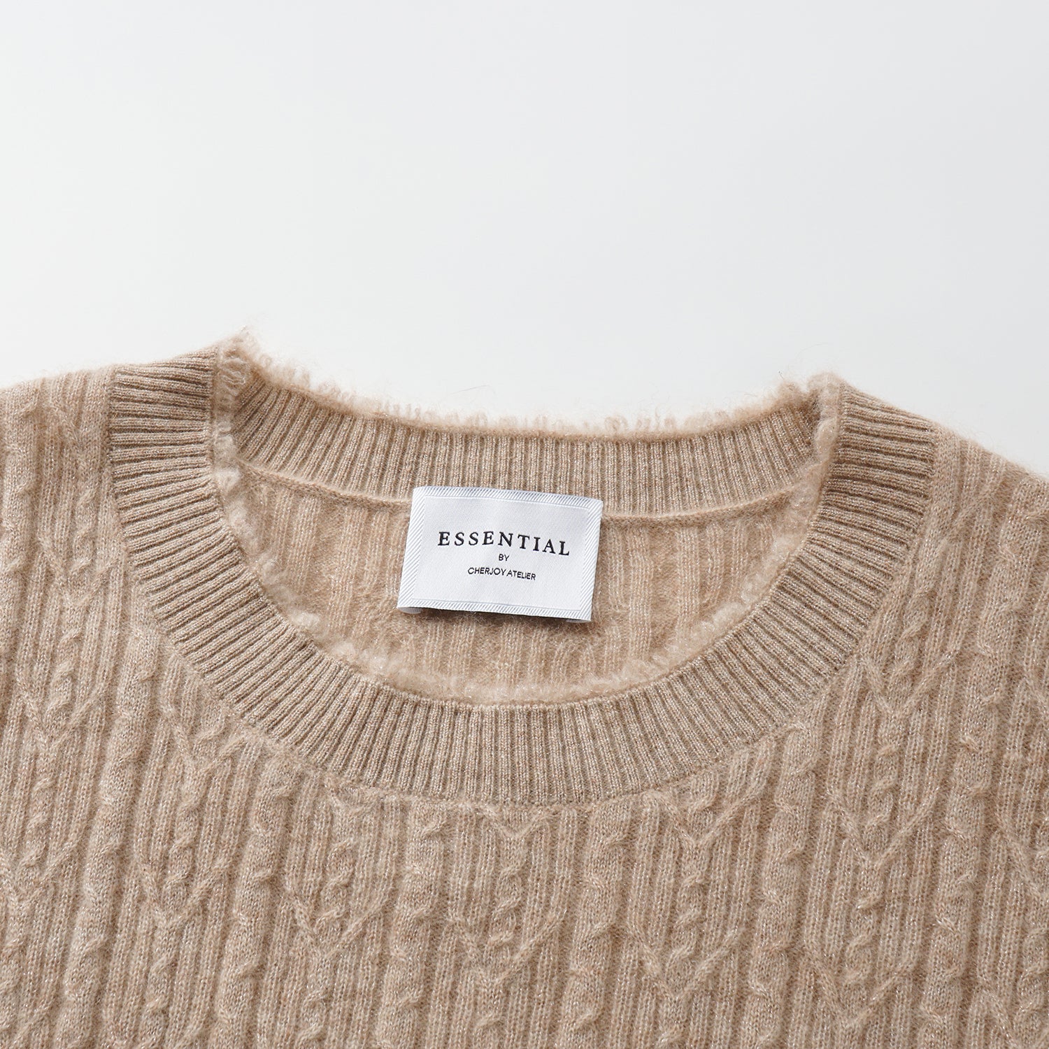 “Autumn Diary” 100% Cashmere羽絮葉脈紋銀織針織上衣—Pine Ridge松岫