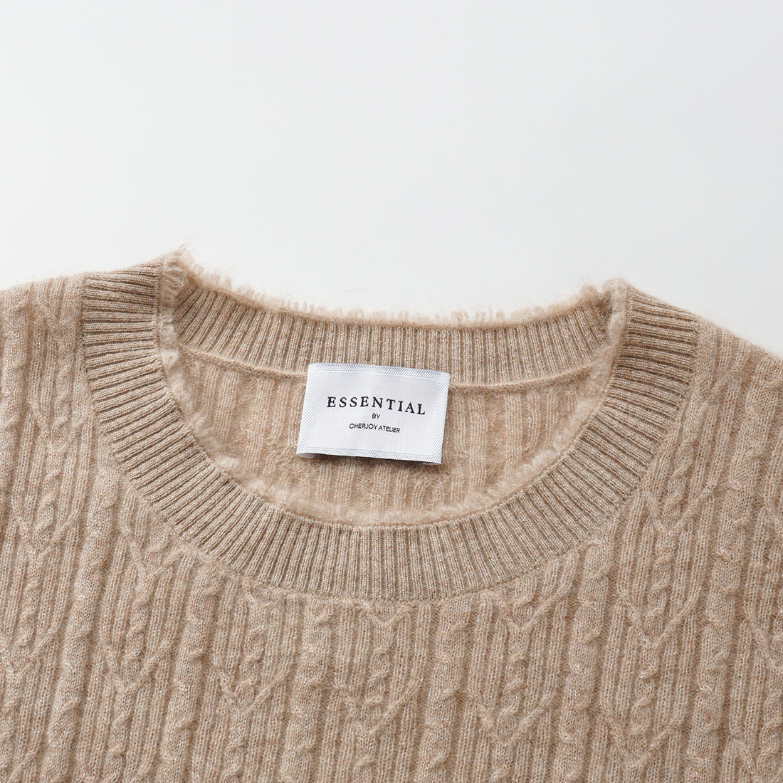 “Autumn Diary” 100% Cashmere羽絮葉脈紋銀織針織上衣—Pine Ridge松岫