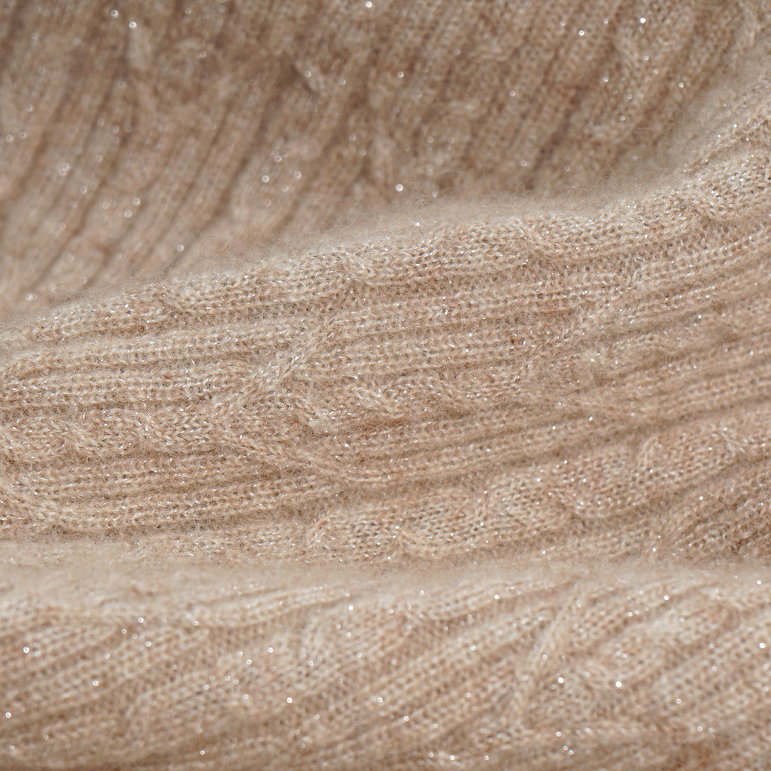 “Autumn Diary” 100% Cashmere羽絮葉脈紋銀織針織上衣—Pine Ridge松岫