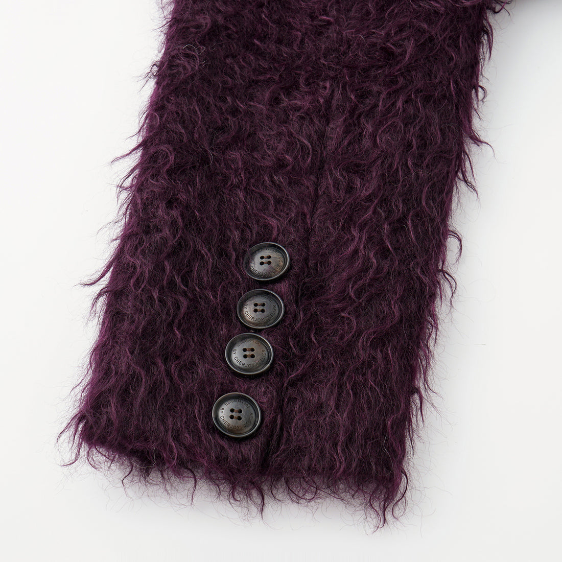 “Winter Diary” 馬海毛蓬鬆立體絨圈長大衣—Bordeaux Nightfall夜色波爾多