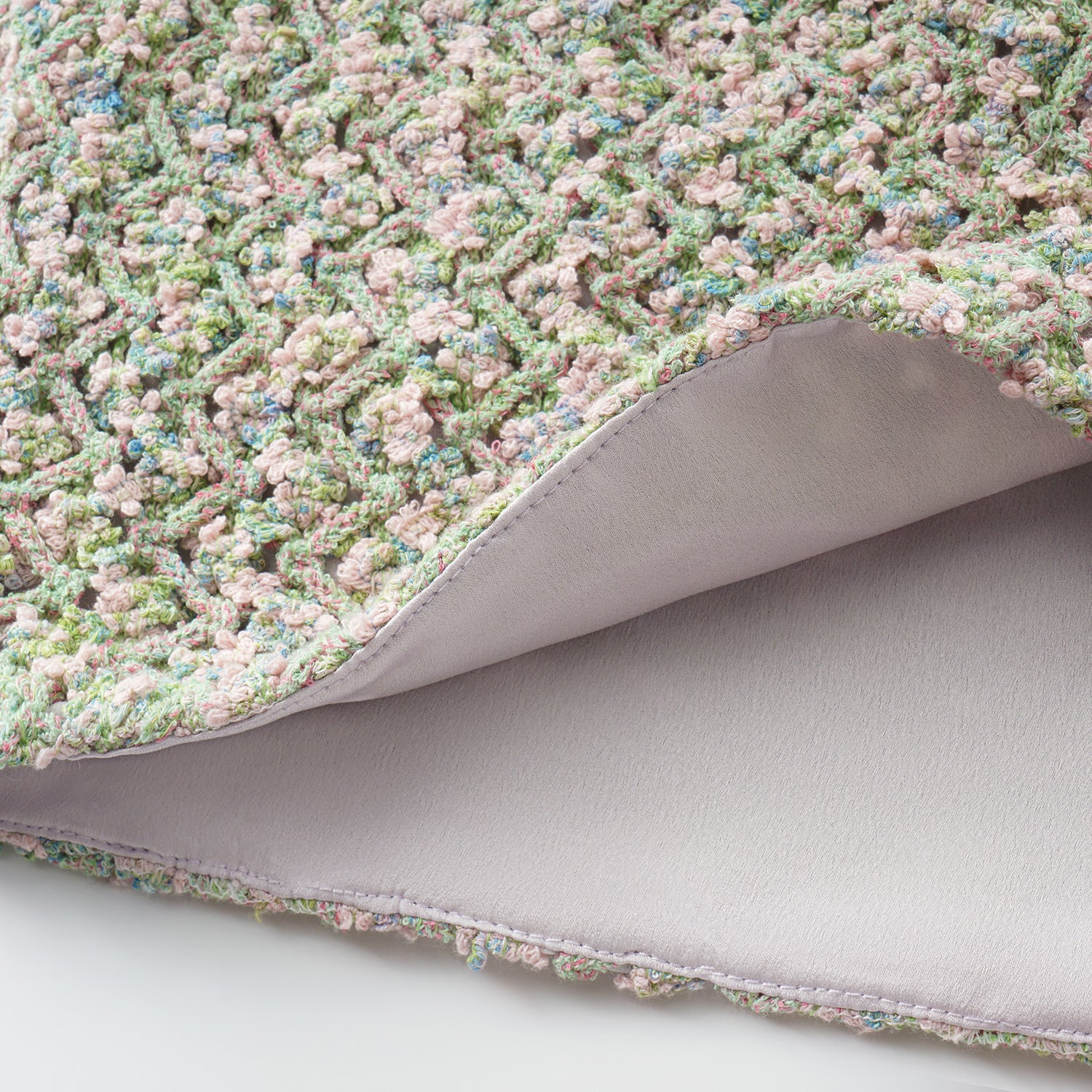 “Sloane Ave."法國高級訂製蕾絲勾織花呢短褲 —Dewdrop Bloom莫內睡蓮・晨露