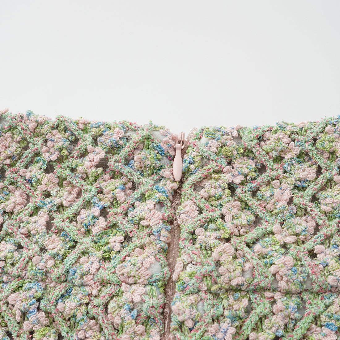 “Sloane Ave."法國高級訂製蕾絲勾織花呢褲裙 —Dewdrop Bloom莫內睡蓮・晨露