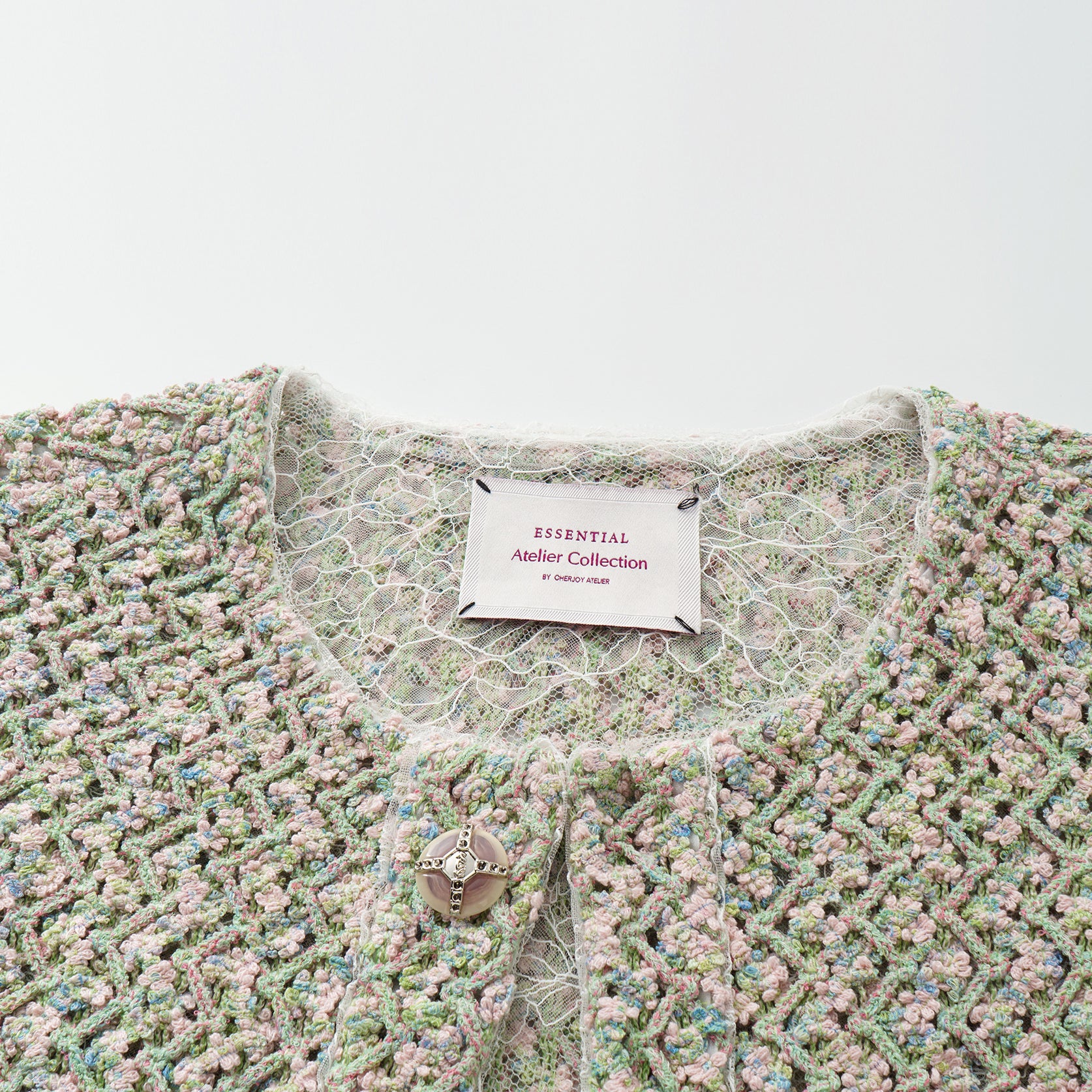 “Sloane Ave." 法國高級訂製蕾絲勾織花呢外套—Dewdrop Bloom莫內睡蓮・晨露