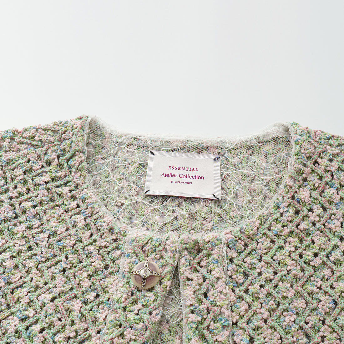 “Sloane Ave." 法國高級訂製蕾絲勾織花呢外套—Dewdrop Bloom莫內睡蓮・晨露