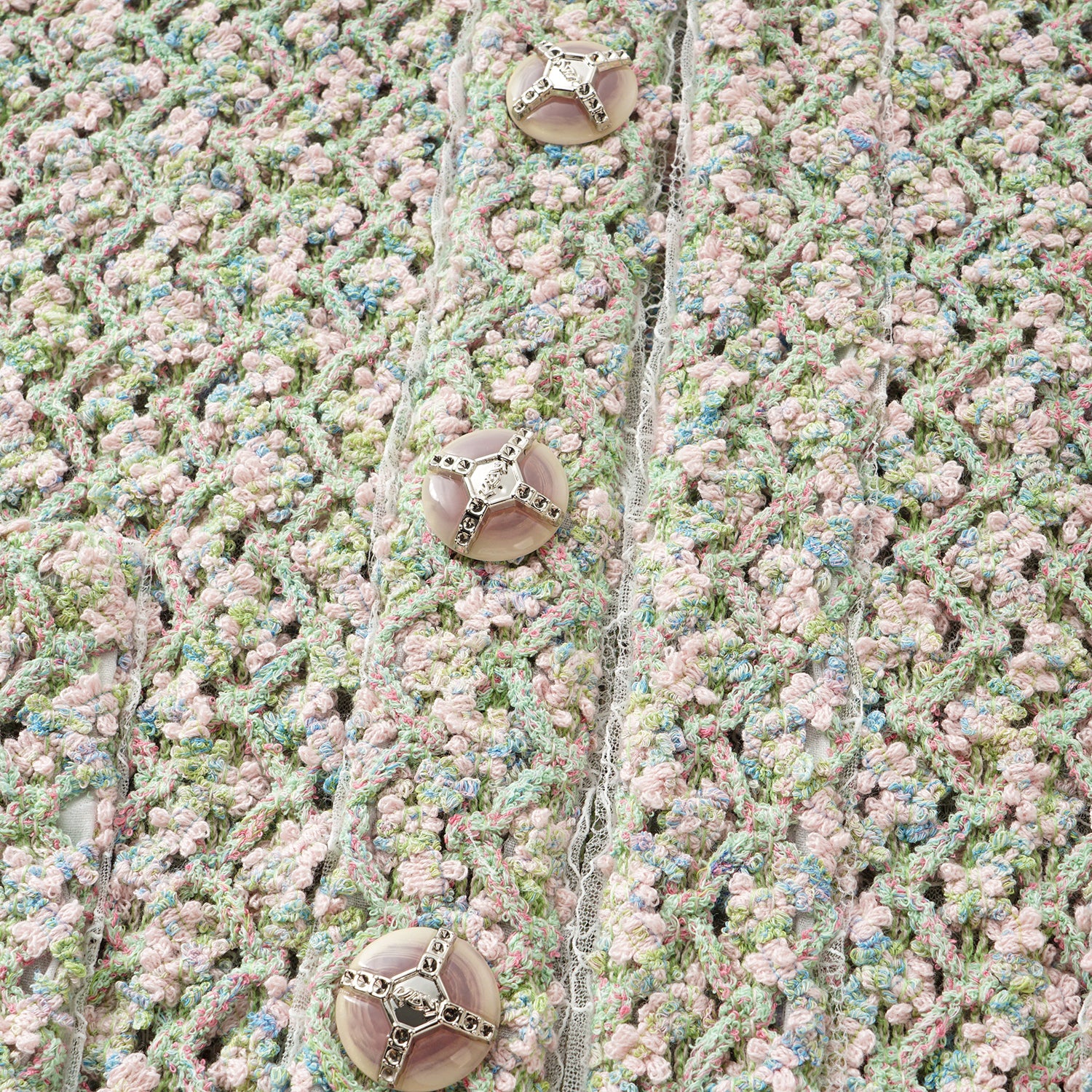 “Sloane Ave." 法國高級訂製蕾絲勾織花呢外套—Dewdrop Bloom莫內睡蓮・晨露