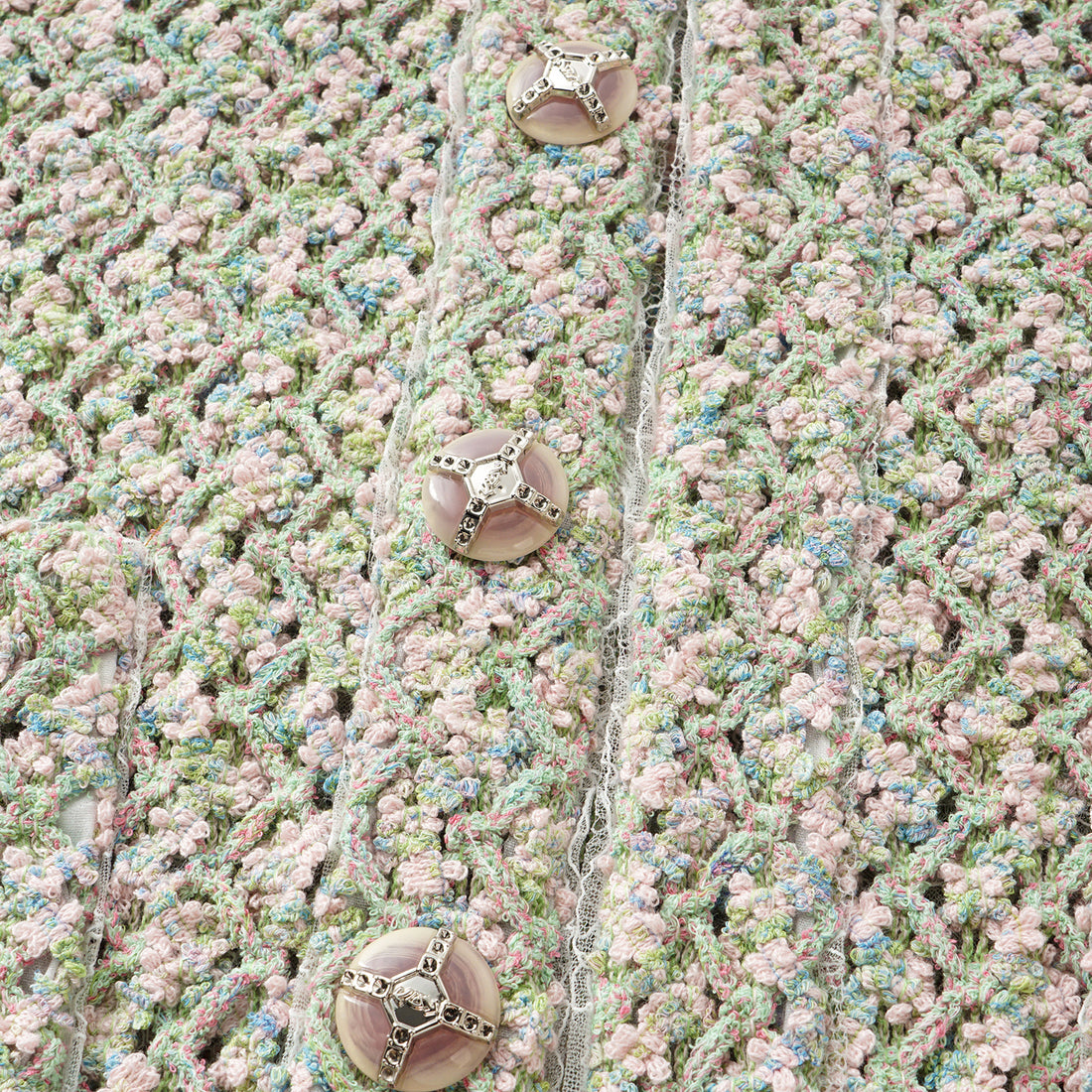 “Sloane Ave." 法國高級訂製蕾絲勾織花呢外套—Dewdrop Bloom莫內睡蓮・晨露