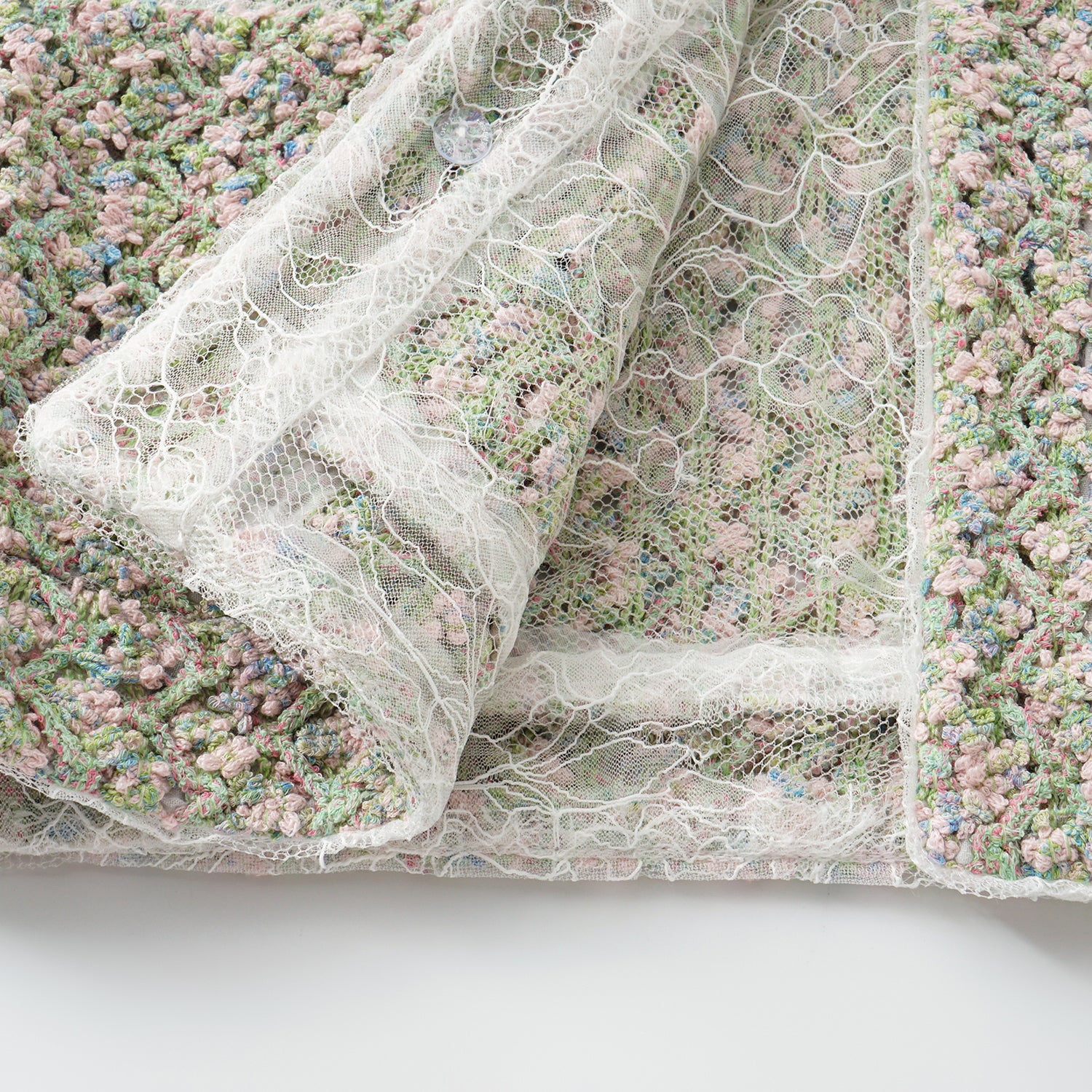 “Sloane Ave." 法國高級訂製蕾絲勾織花呢外套—Dewdrop Bloom莫內睡蓮・晨露