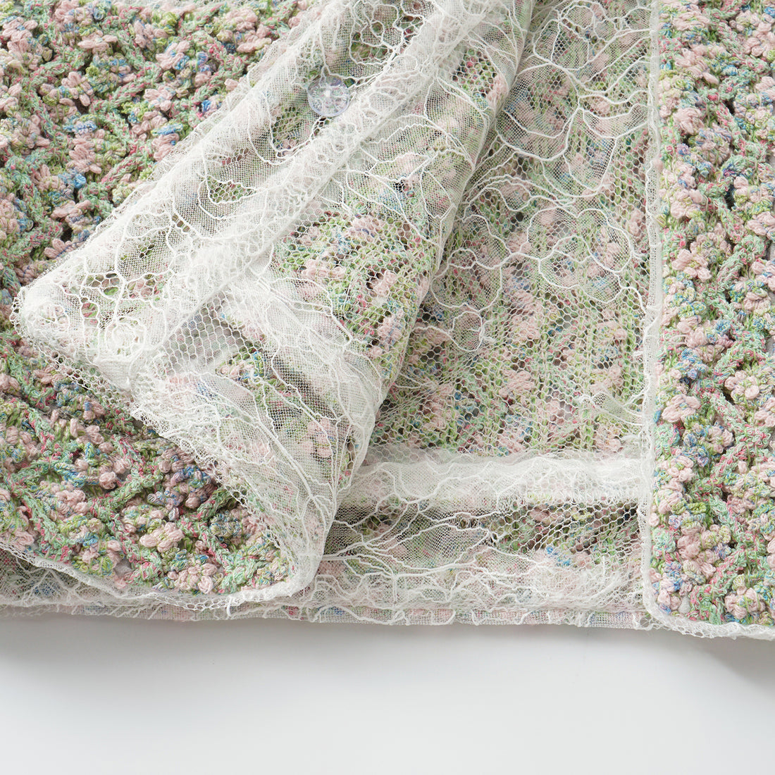 “Sloane Ave." 法國高級訂製蕾絲勾織花呢外套—Dewdrop Bloom莫內睡蓮・晨露