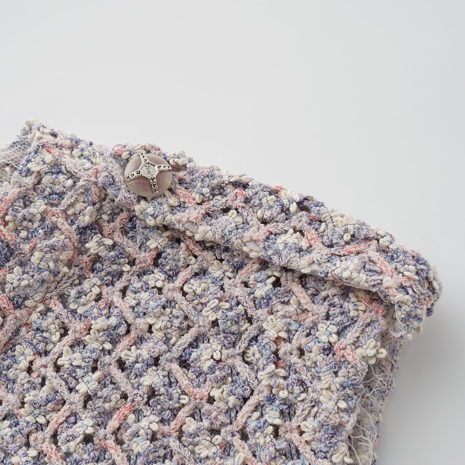 “Sloane Ave."法國高級訂製蕾絲勾織花呢馬甲背心 —Dreaming Pond莫內睡蓮・夢池