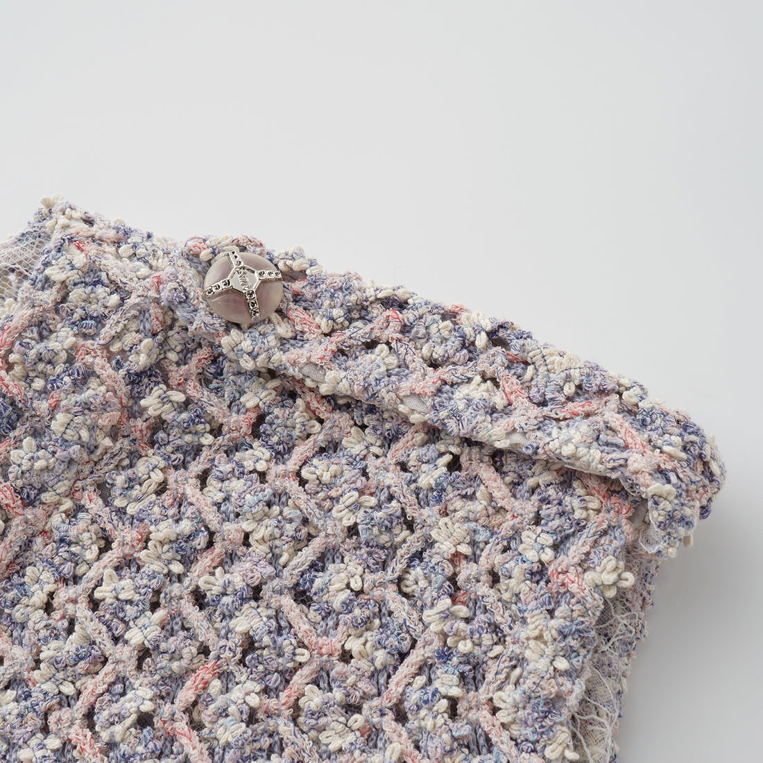 “Sloane Ave."法國高級訂製蕾絲勾織花呢馬甲背心 —Dreaming Pond莫內睡蓮・夢池