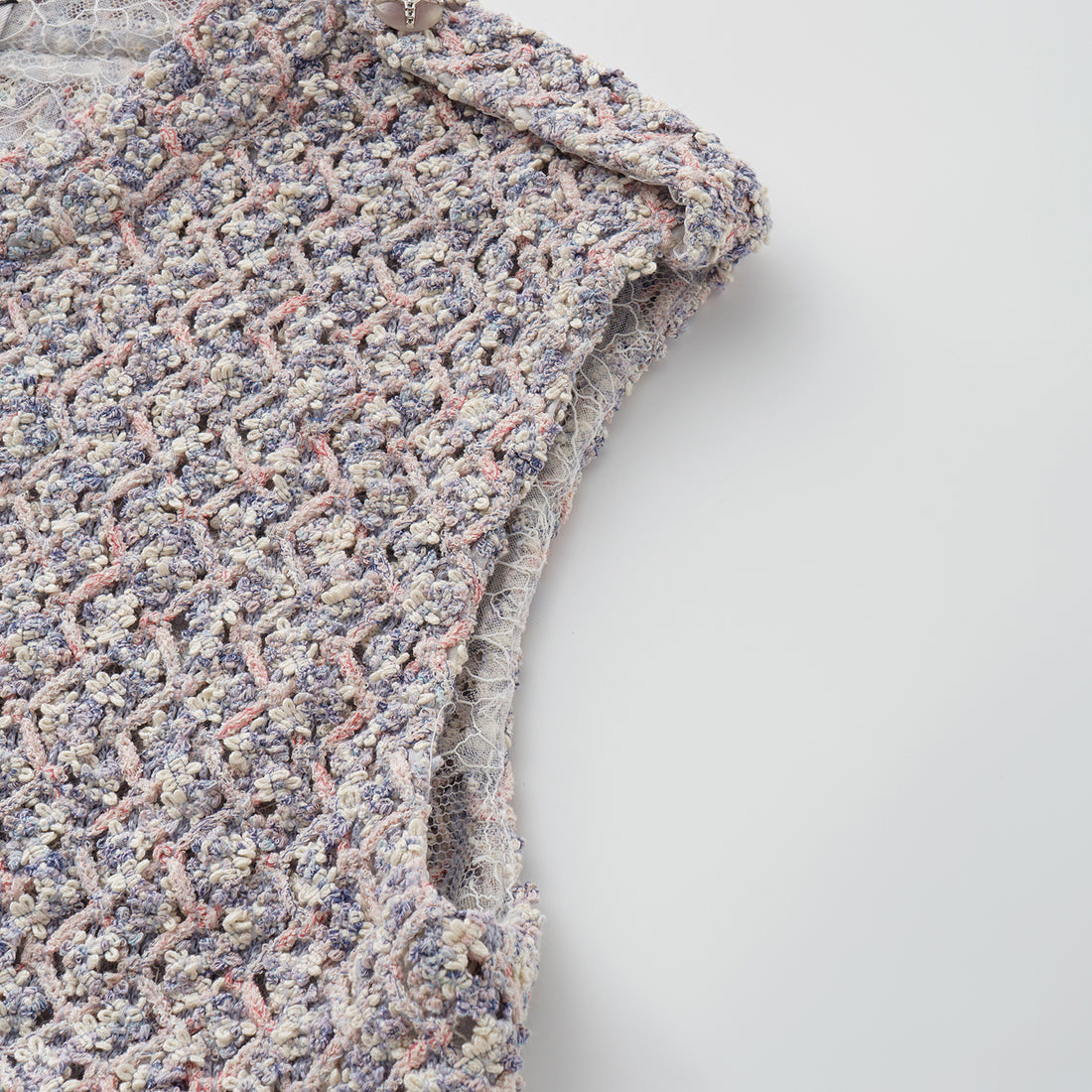 “Sloane Ave."法國高級訂製蕾絲勾織花呢馬甲背心 —Dreaming Pond莫內睡蓮・夢池