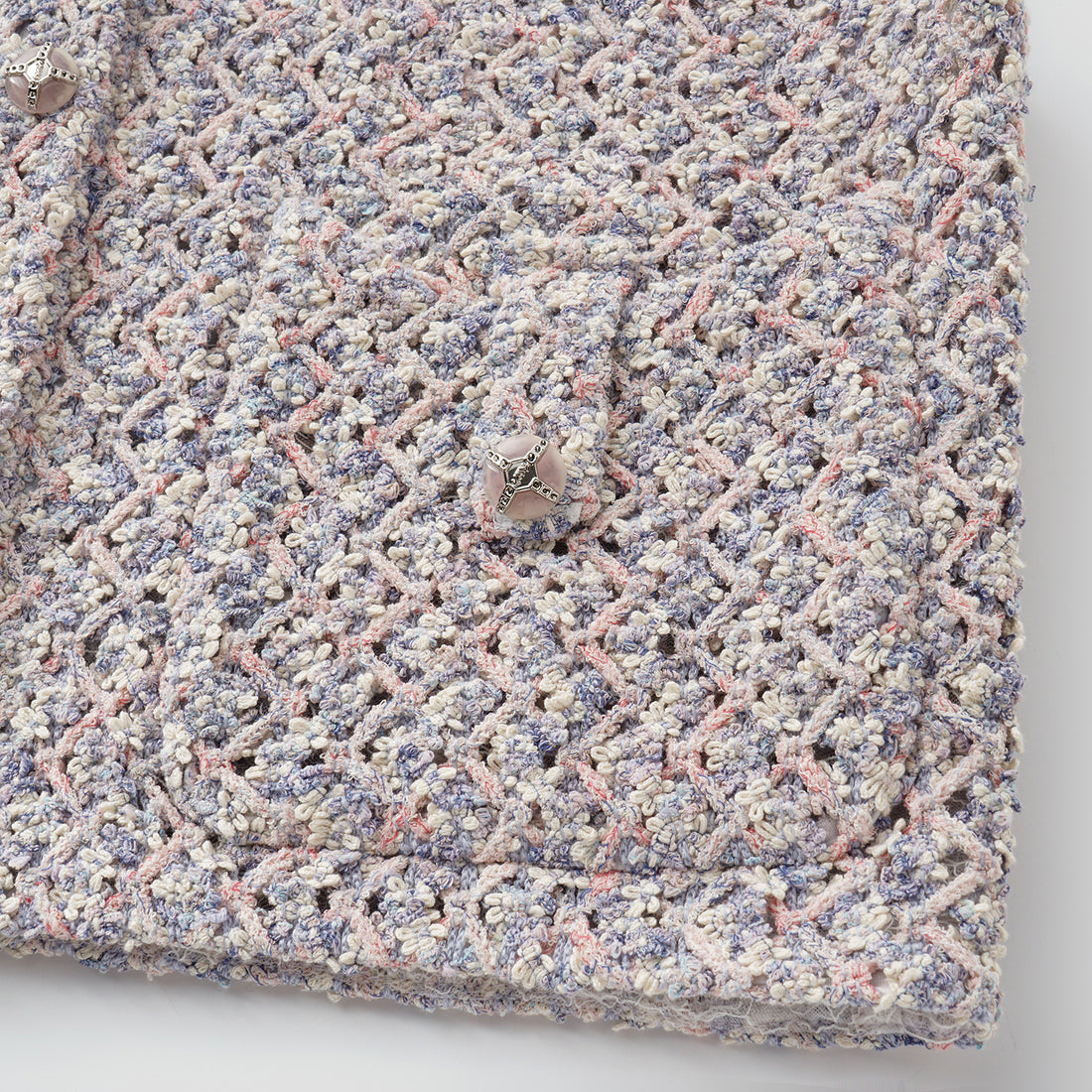 “Sloane Ave."法國高級訂製蕾絲勾織花呢馬甲背心 —Dreaming Pond莫內睡蓮・夢池