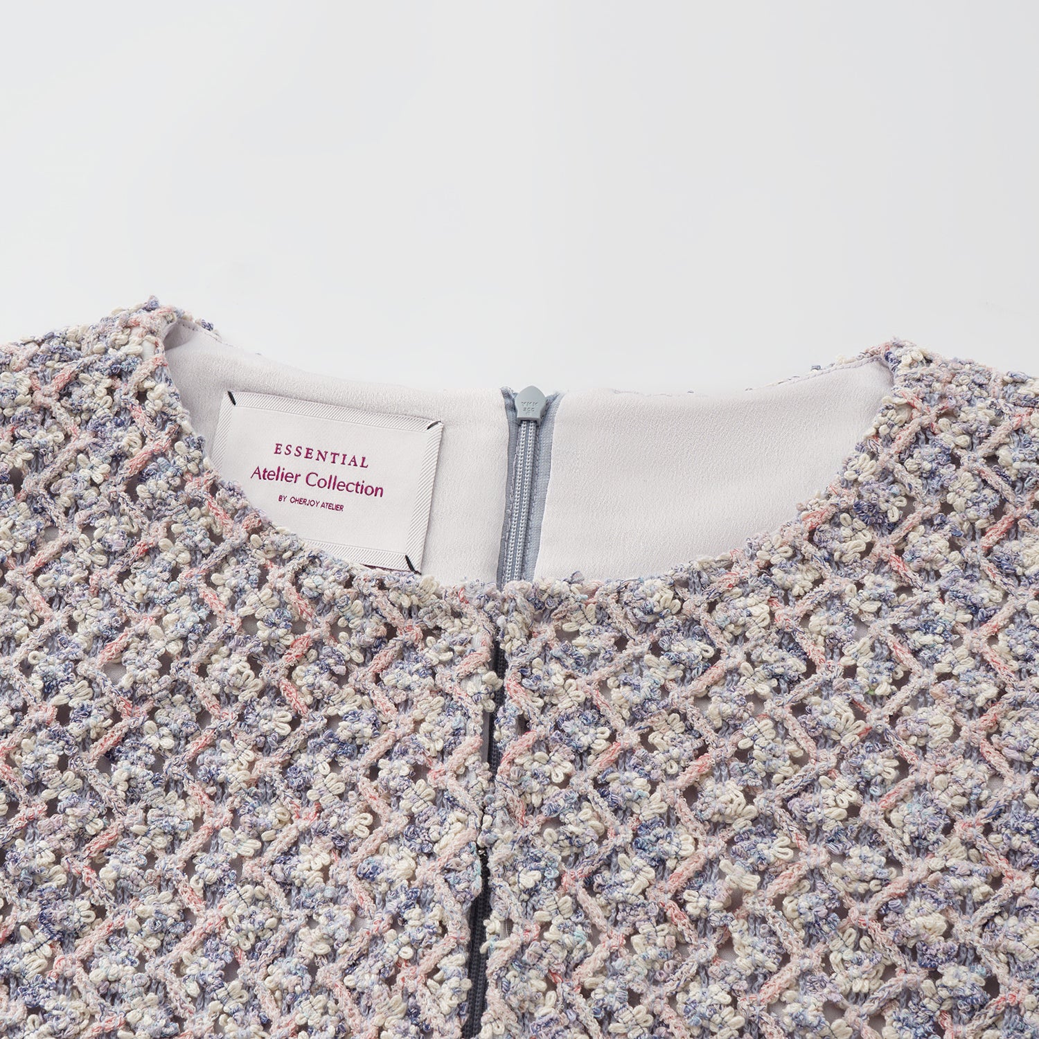 “Sloane Ave."法國高級訂製蕾絲勾織花呢洋裝 —Dreaming Pond莫內睡蓮・夢池