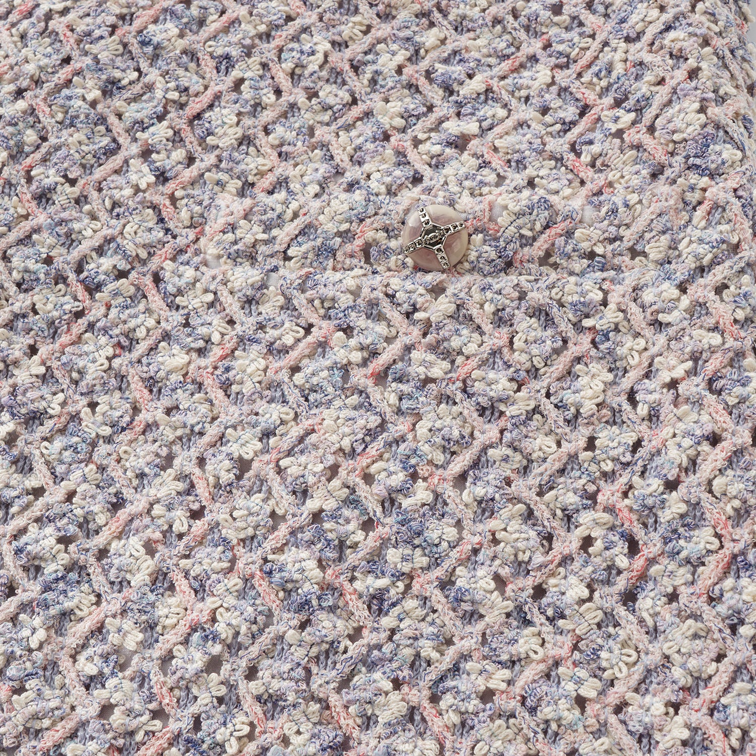 “Sloane Ave."法國高級訂製蕾絲勾織花呢洋裝 —Dreaming Pond莫內睡蓮・夢池