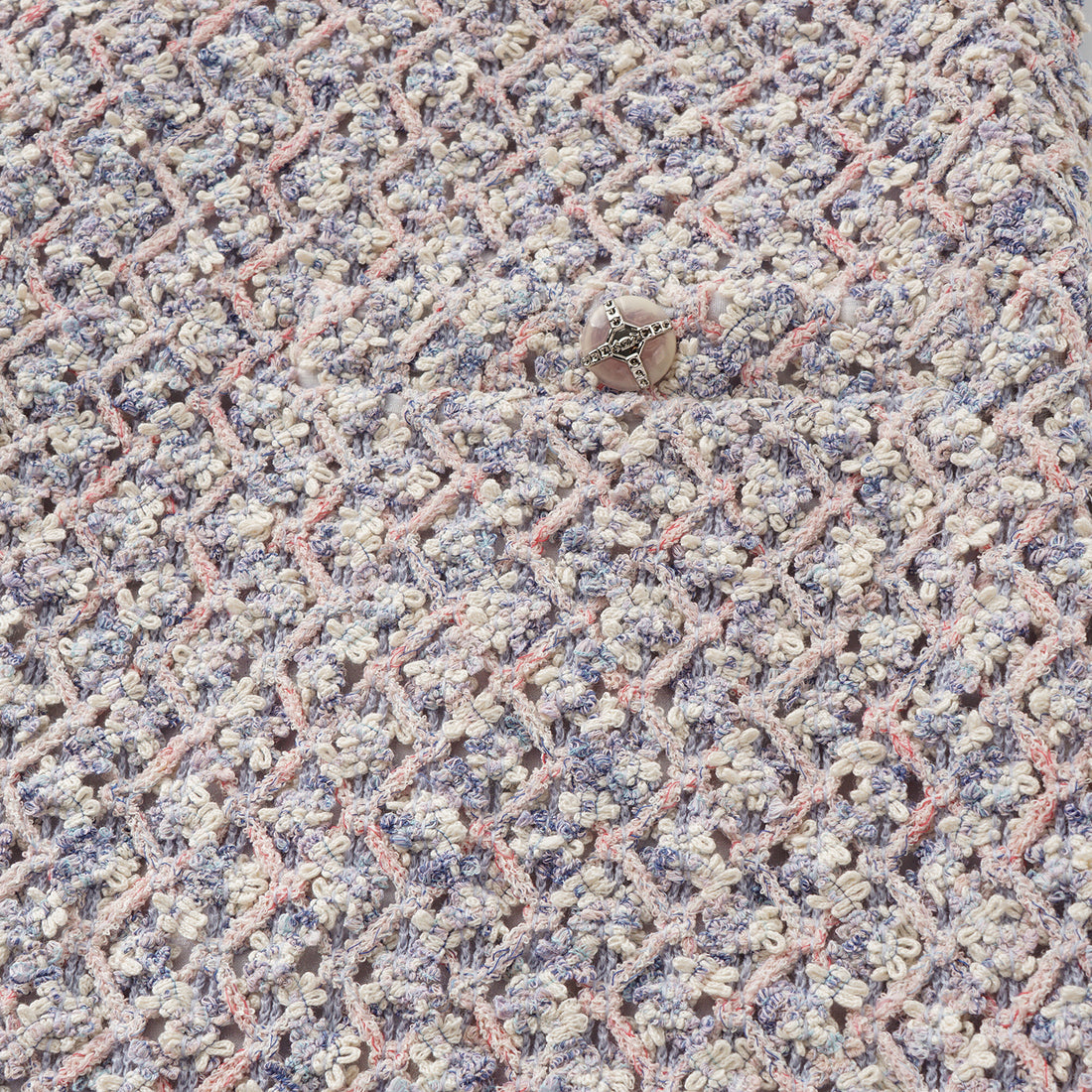 “Sloane Ave."法國高級訂製蕾絲勾織花呢洋裝 —Dreaming Pond莫內睡蓮・夢池