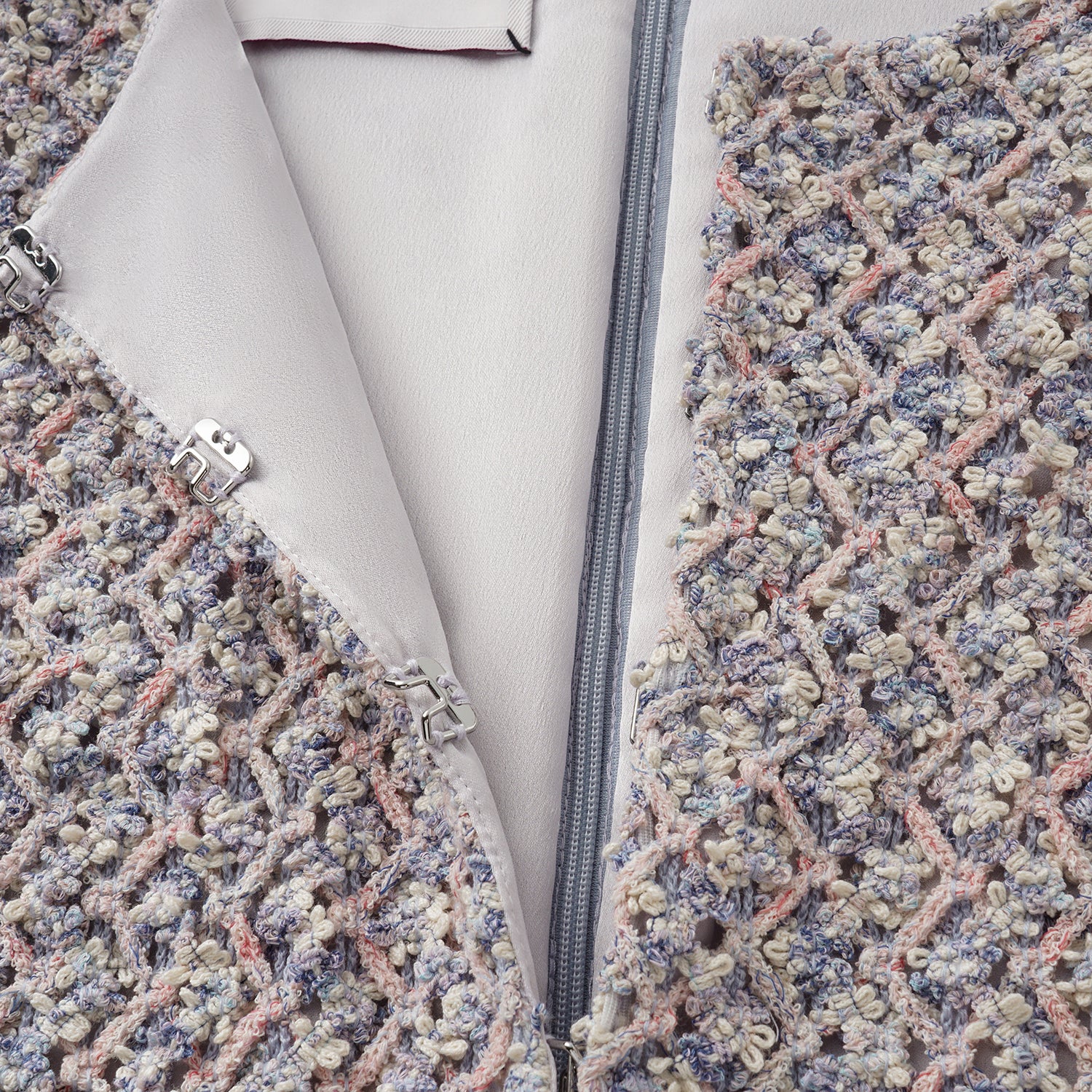 “Sloane Ave."法國高級訂製蕾絲勾織花呢洋裝 —Dreaming Pond莫內睡蓮・夢池