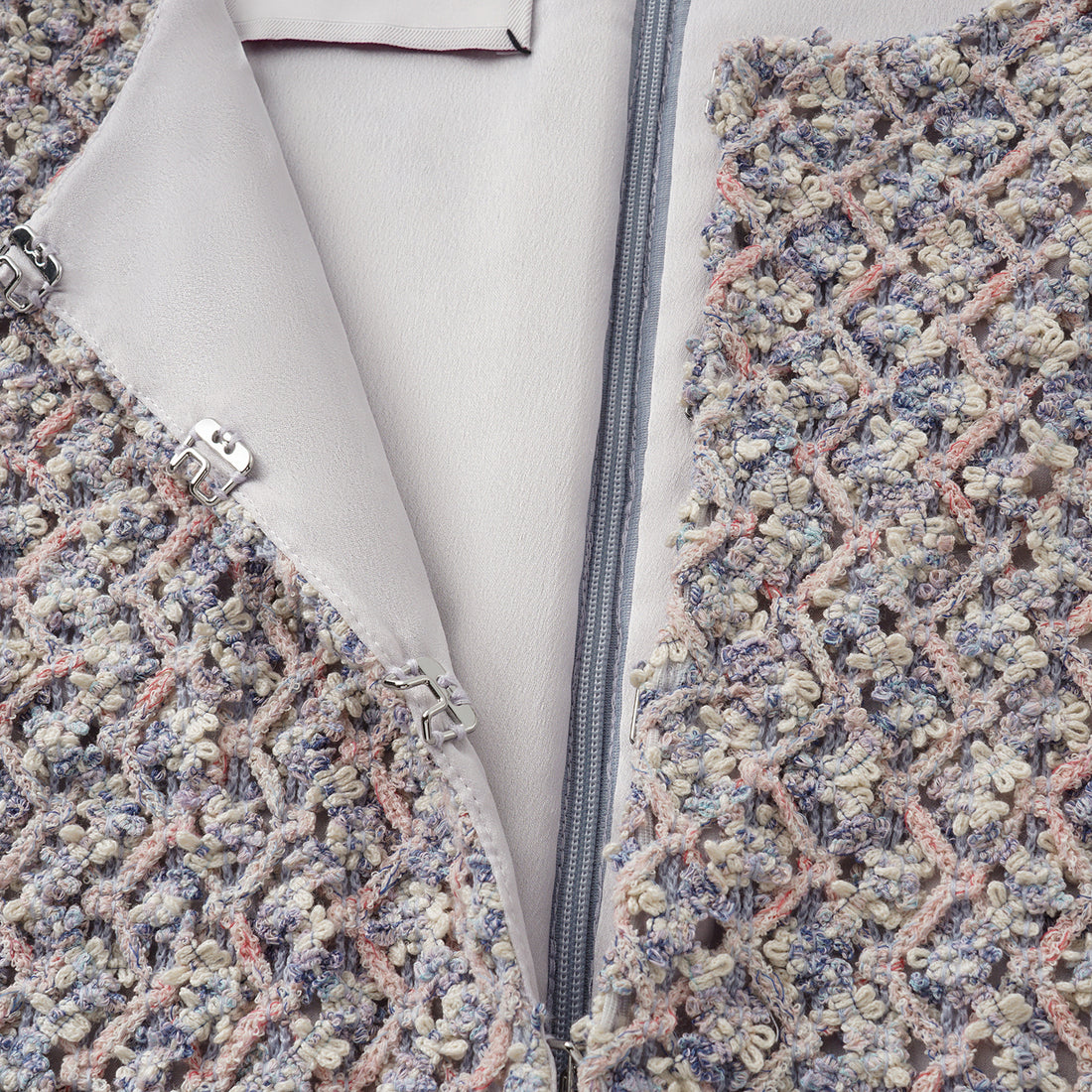 “Sloane Ave."法國高級訂製蕾絲勾織花呢洋裝 —Dreaming Pond莫內睡蓮・夢池