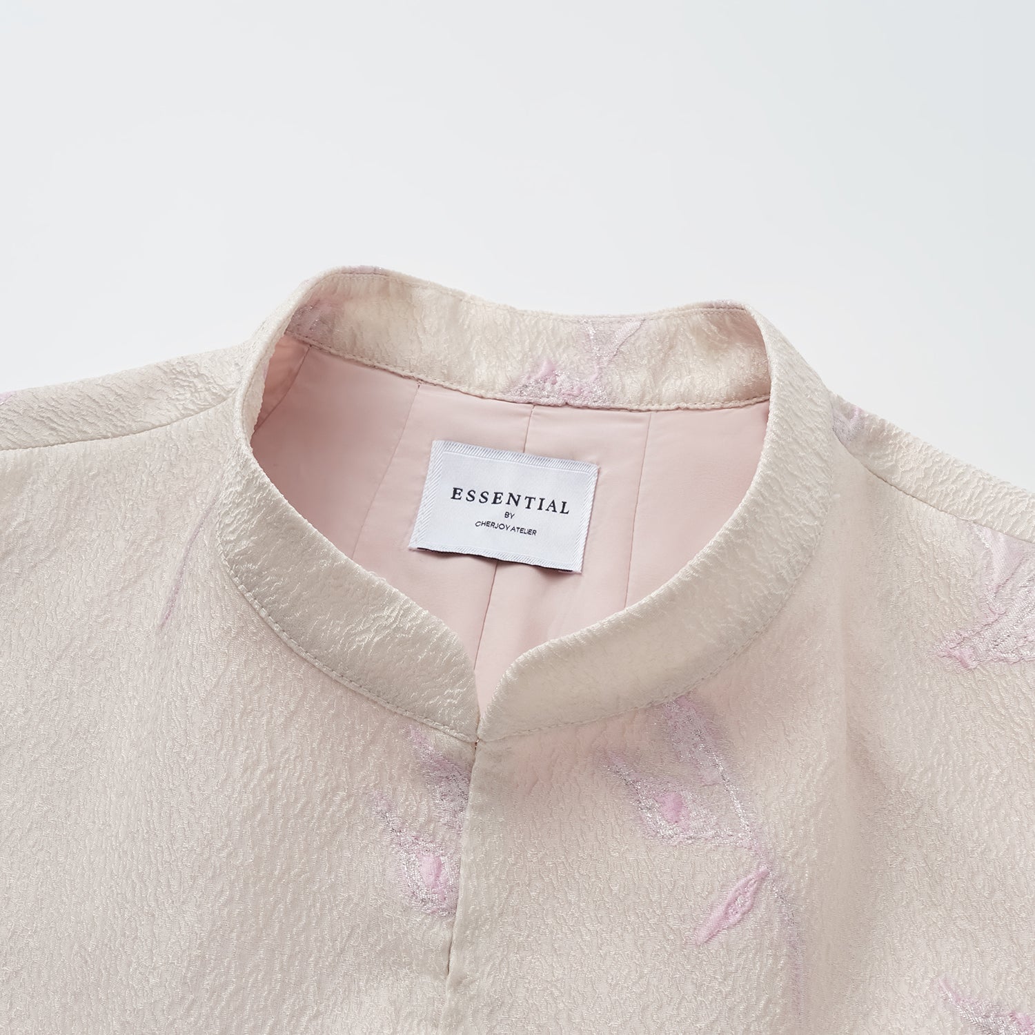 “春意” 提花立體剪裁設計輕國風馬甲上衣—浮光露櫻