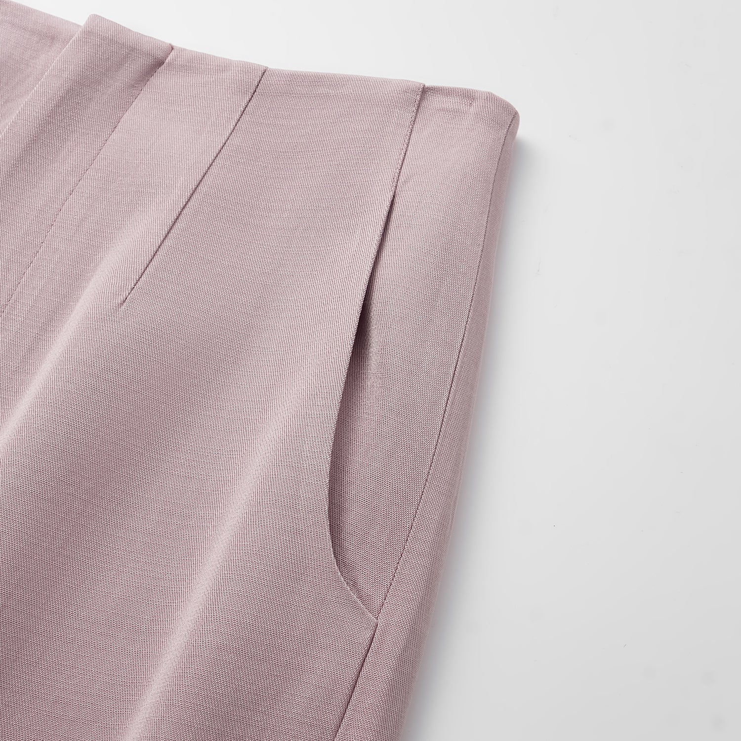 "Speak Sleek" 奢華輕薄麻感肌理醋酸鉛筆裙—Pink