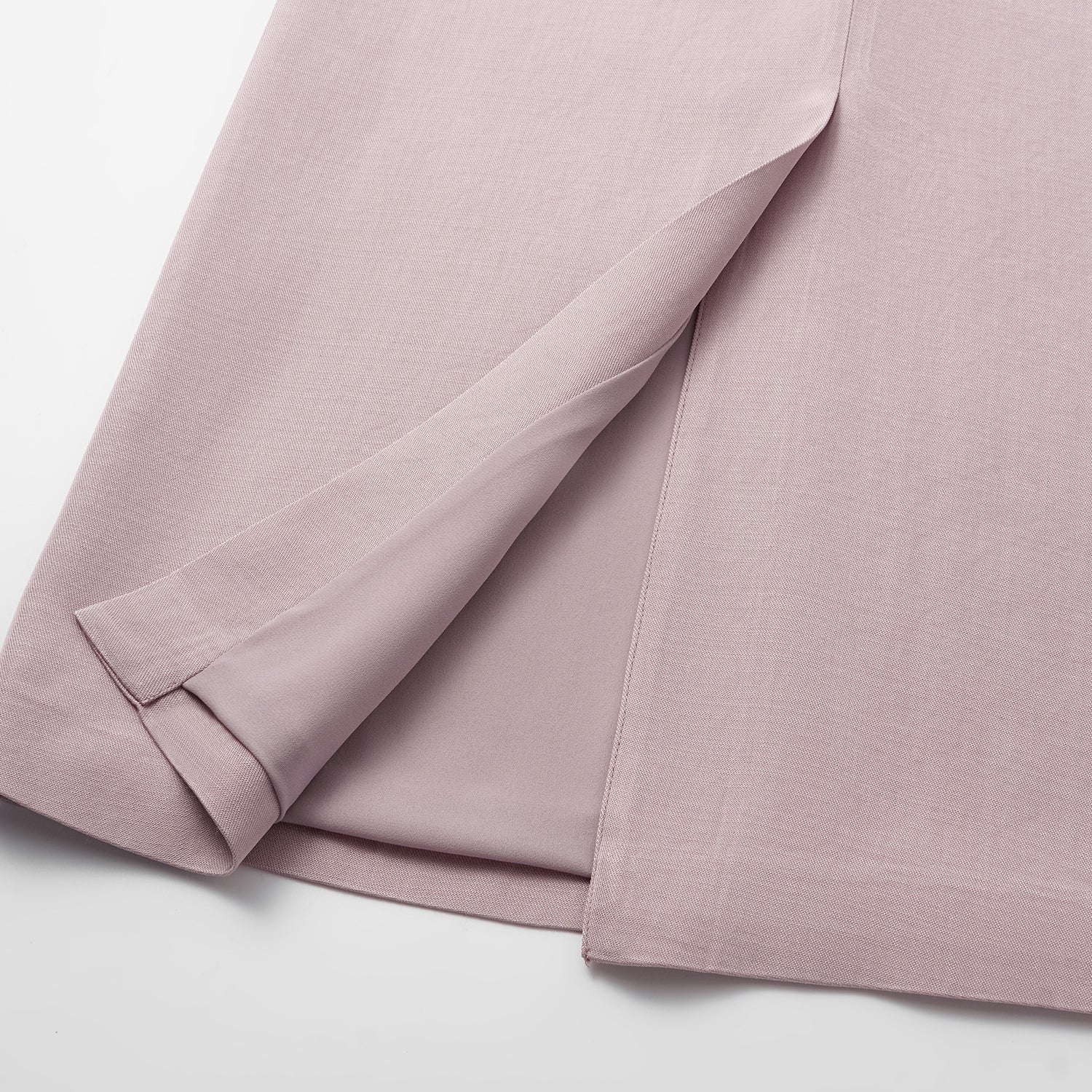 "Speak Sleek" 奢華輕薄麻感肌理醋酸鉛筆裙—Pink