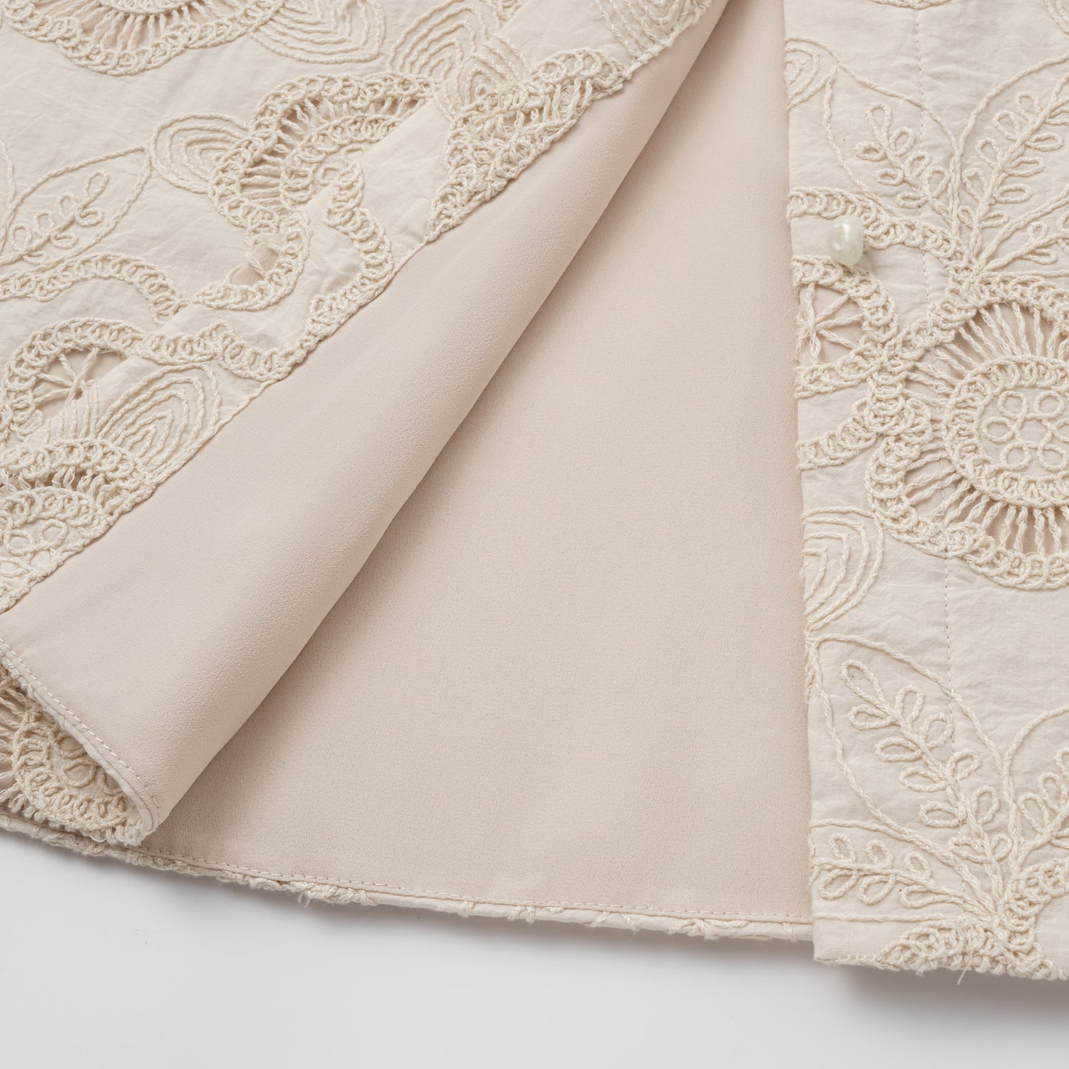 “慵懶俏麗” 義大利蕾絲Oversized襯衫