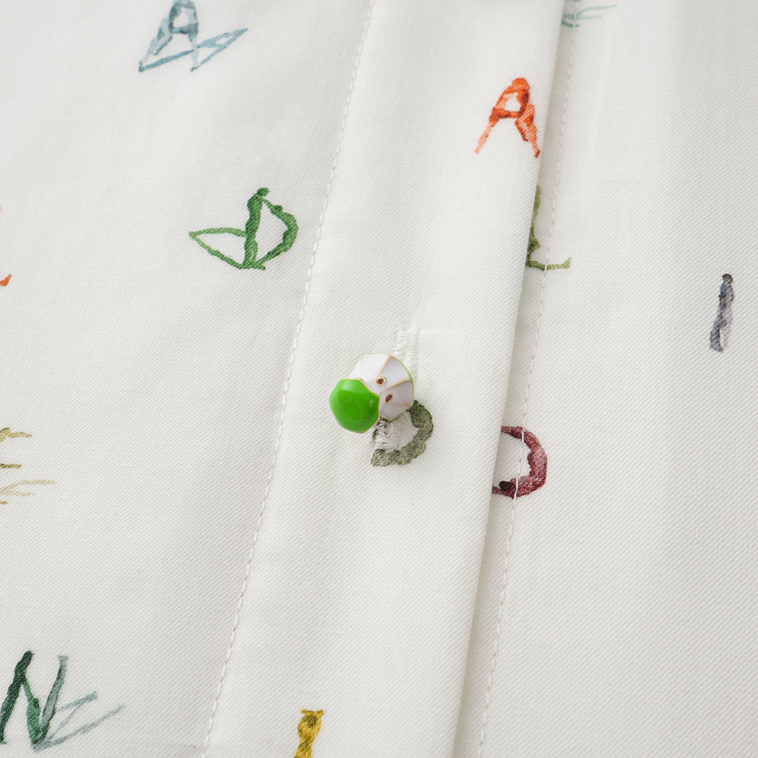 “知性時刻”義大利純棉Monogram繪印工藝襯衫—Ink Whisper漫綴字語