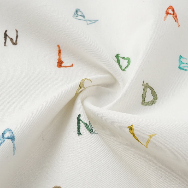 “知性時刻”義大利純棉Monogram繪印工藝襯衫—Ink Whisper漫綴字語